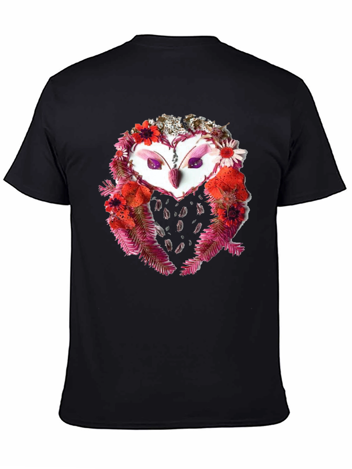 Floral Owl Graphic Tee - Unique Design