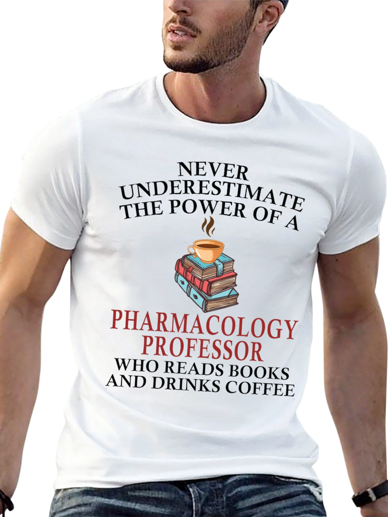 Pharmacology Professor Reads & Drinks Coffee T-Shirt