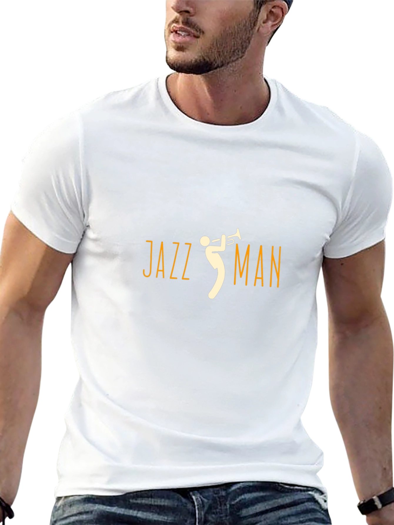 Jazz Man Graphic T-Shirt - Black