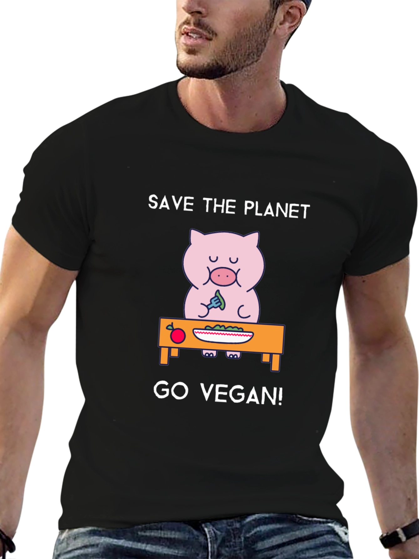 Save the Planet Go Vegan T-Shirt