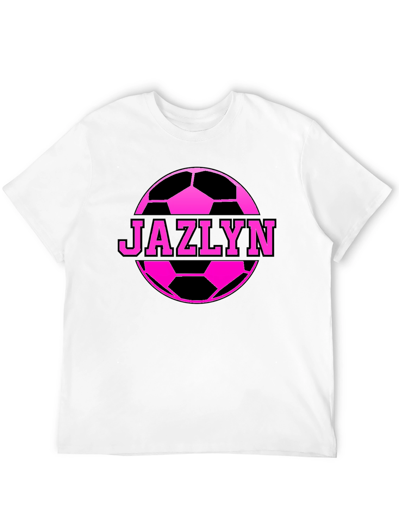 Jazlyn Soccer Ball Personalized Black T-Shirt