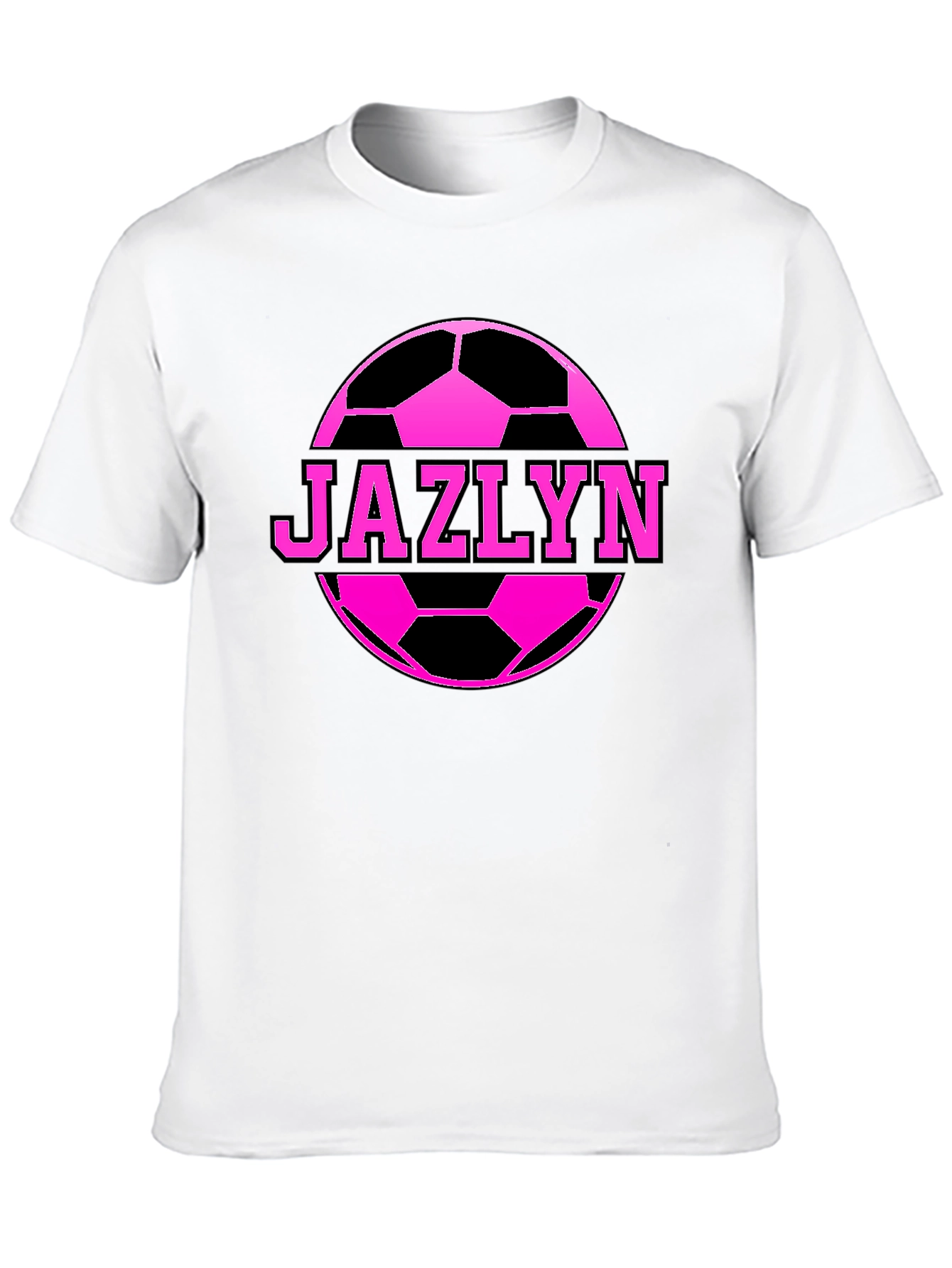 Jazlyn Soccer Ball Personalized Black T-Shirt