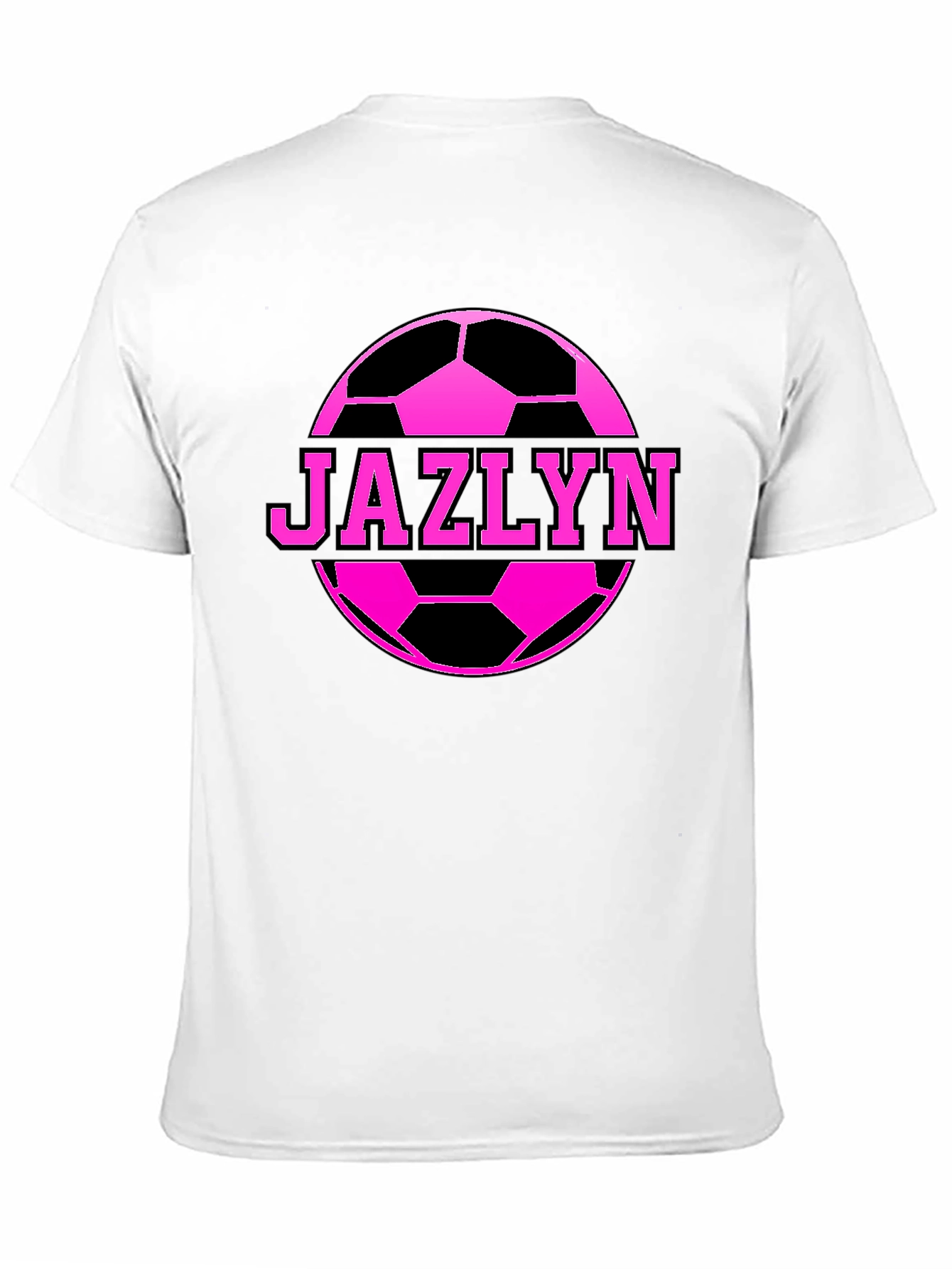 Jazlyn Soccer Ball Personalized Black T-Shirt