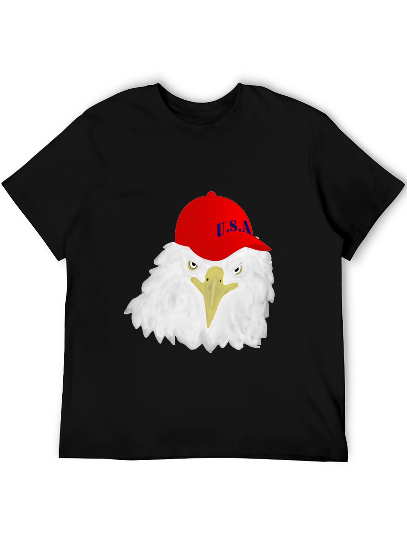 Eagle USA Cap T-Shirt - Patriotic Graphic Tee