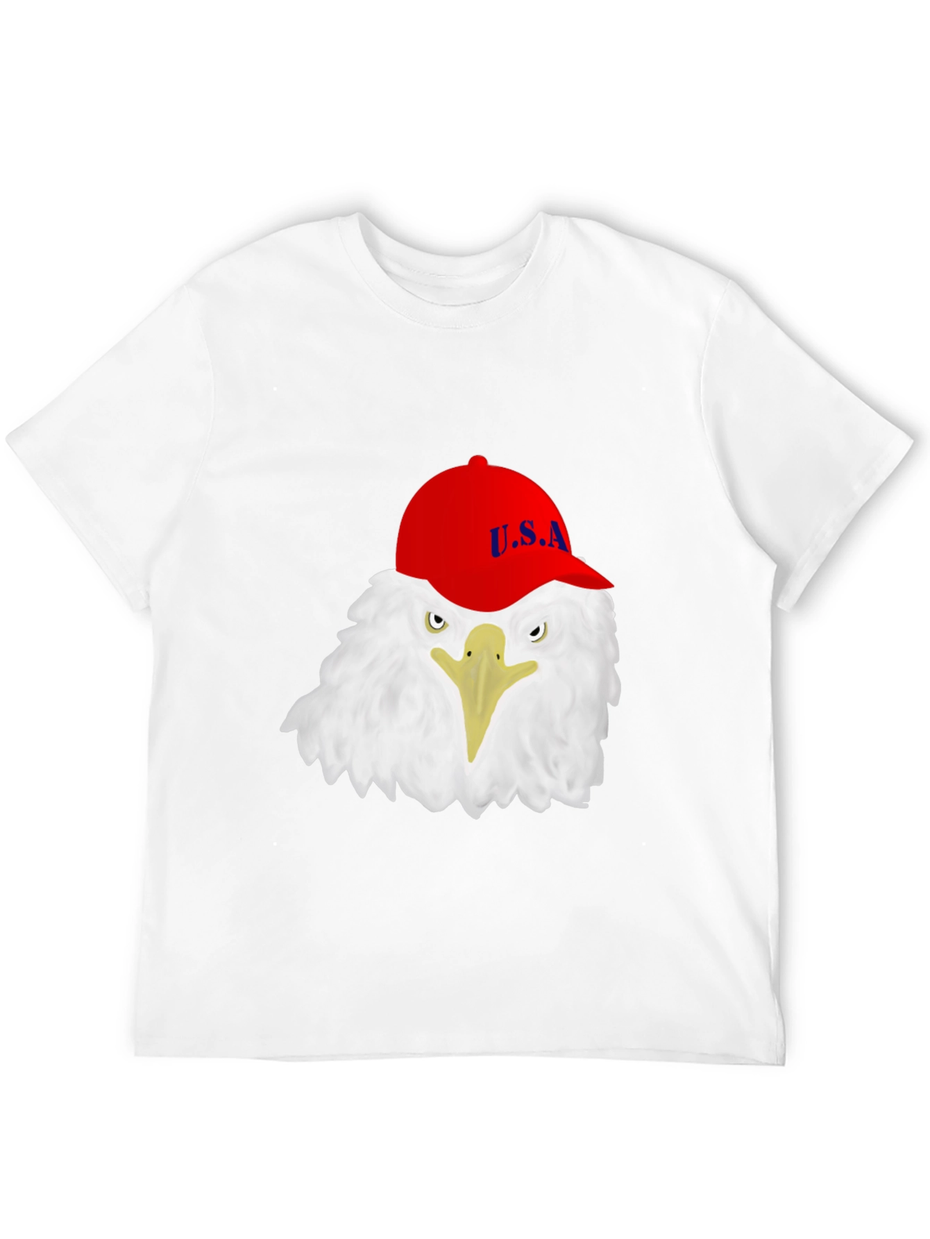 Eagle USA Cap T-Shirt - Patriotic Graphic Tee