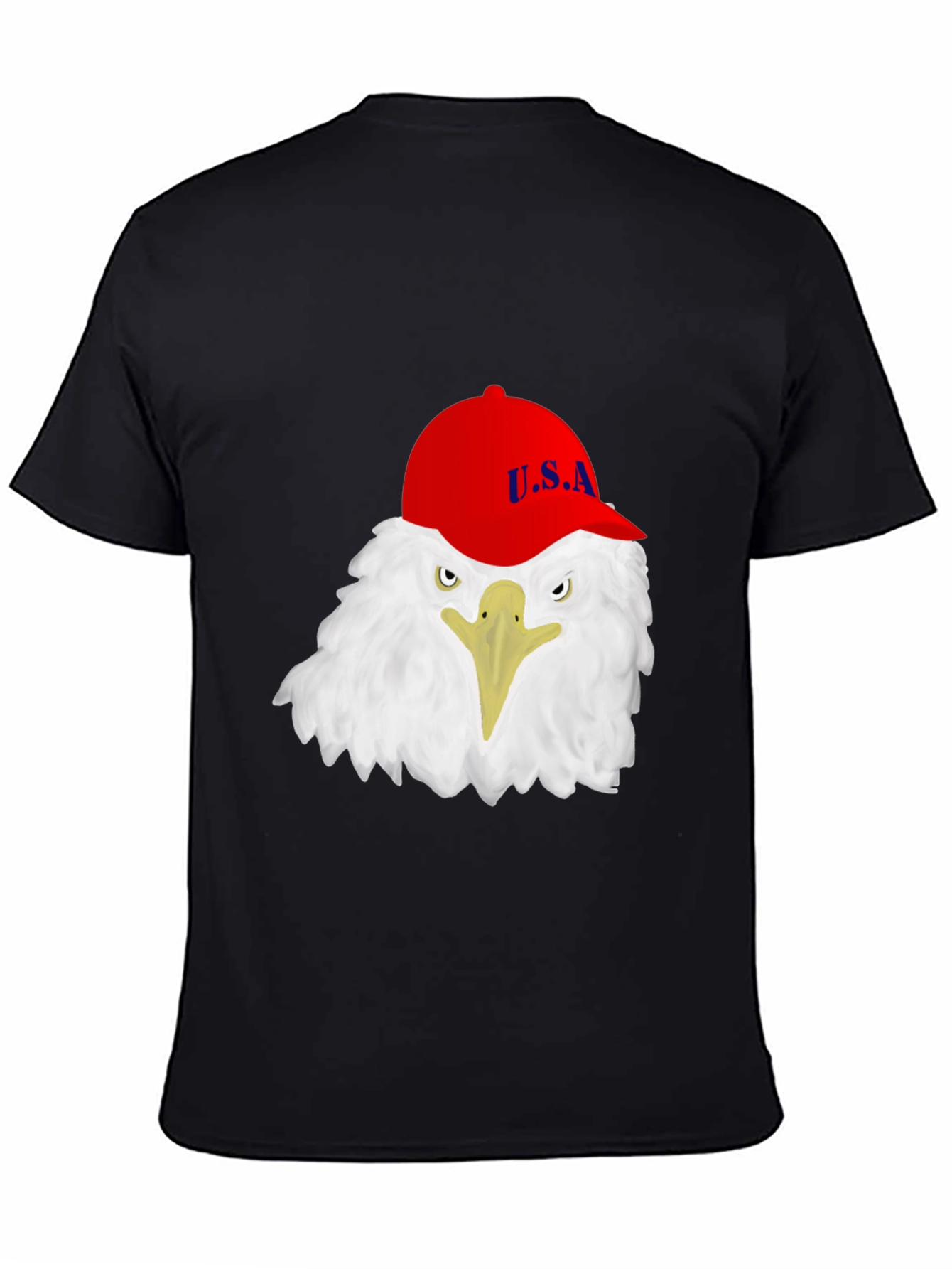 Eagle USA Cap T-Shirt - Patriotic Graphic Tee