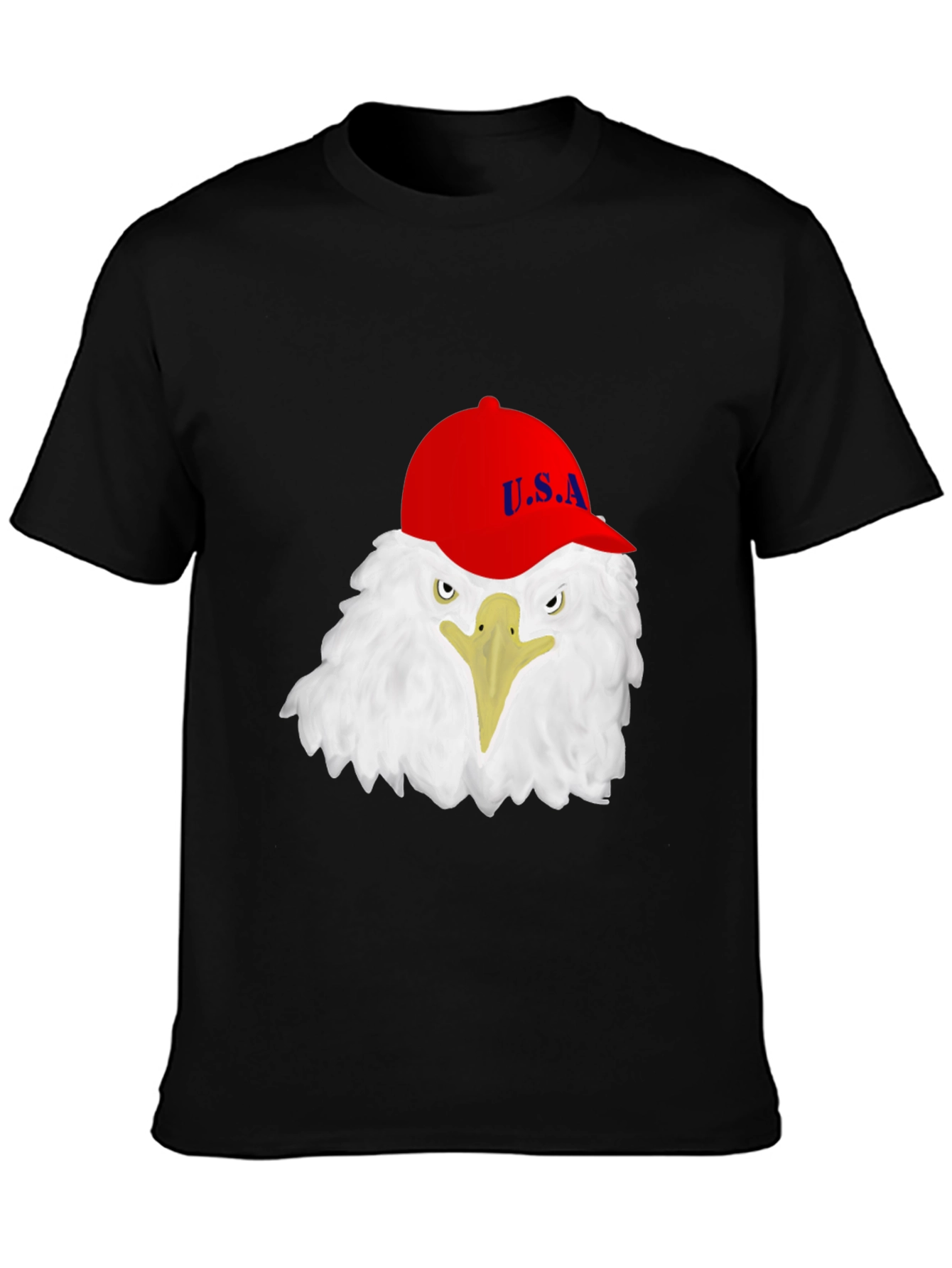 Eagle USA Cap T-Shirt - Patriotic Graphic Tee