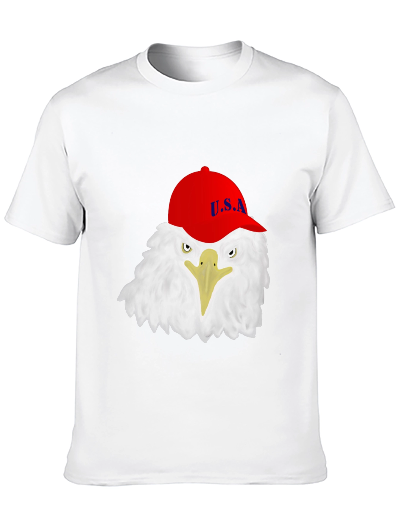 Eagle USA Cap T-Shirt - Patriotic Graphic Tee