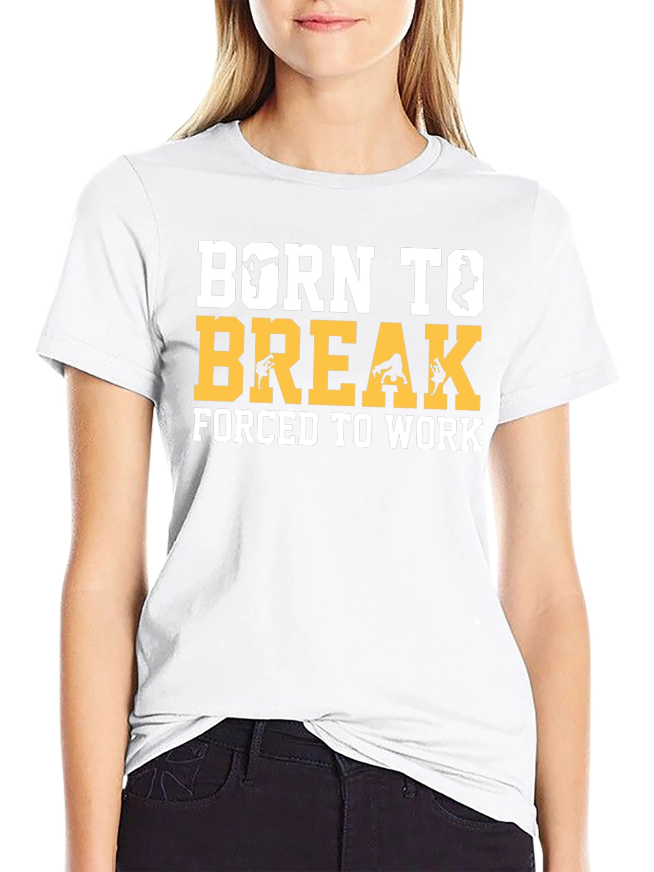 Born To Break Dance Black Graphic T-Shirt