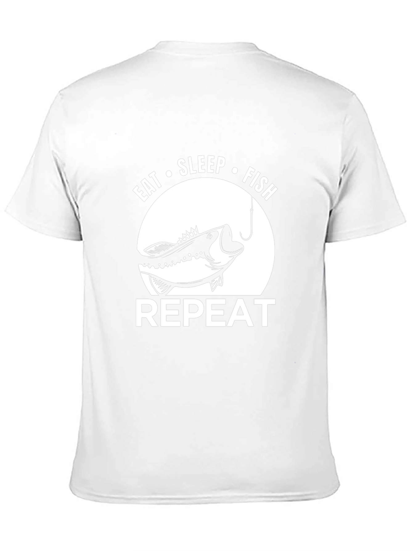 Eat Sleep Fish Repeat Black T-Shirt