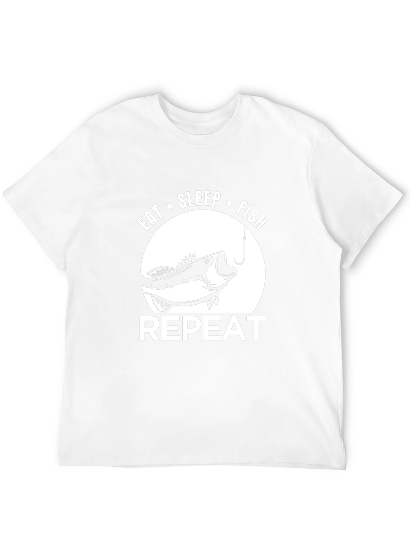 Eat Sleep Fish Repeat Black T-Shirt
