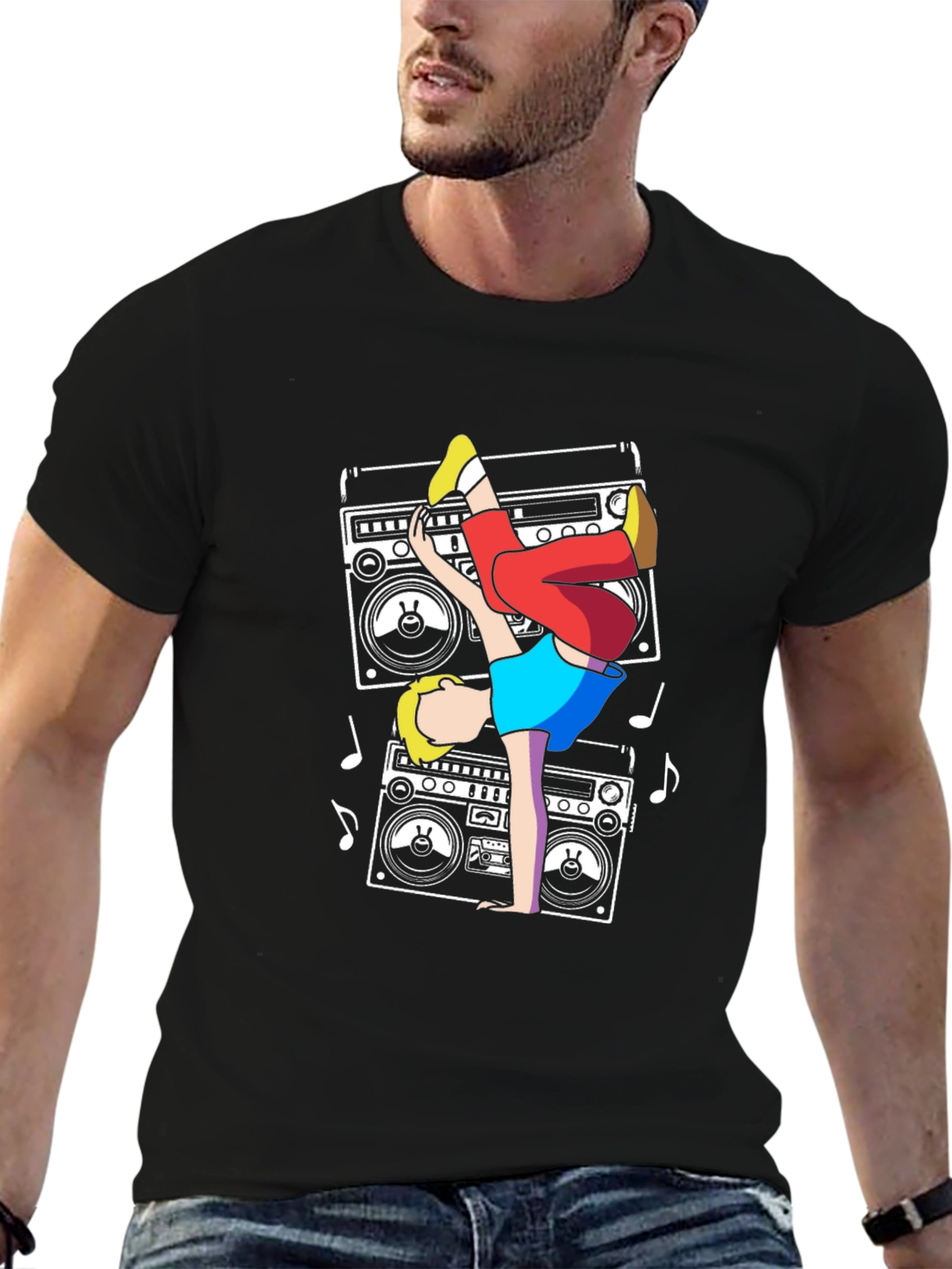 Retro Boombox Breakdance T-Shirt