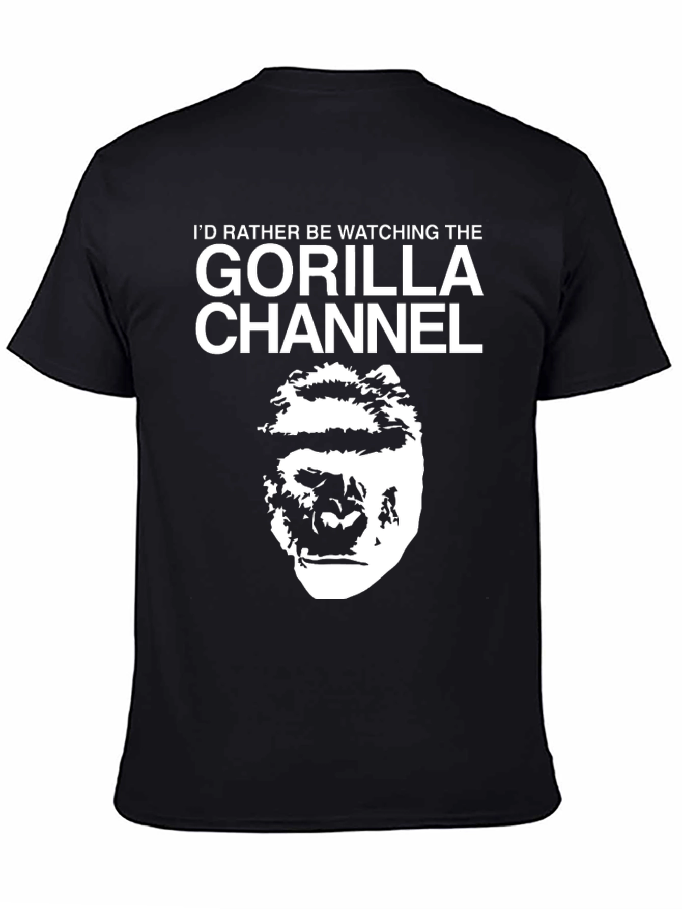 Gorilla Channel Graphic Tee -  Mens Black T-Shirt
