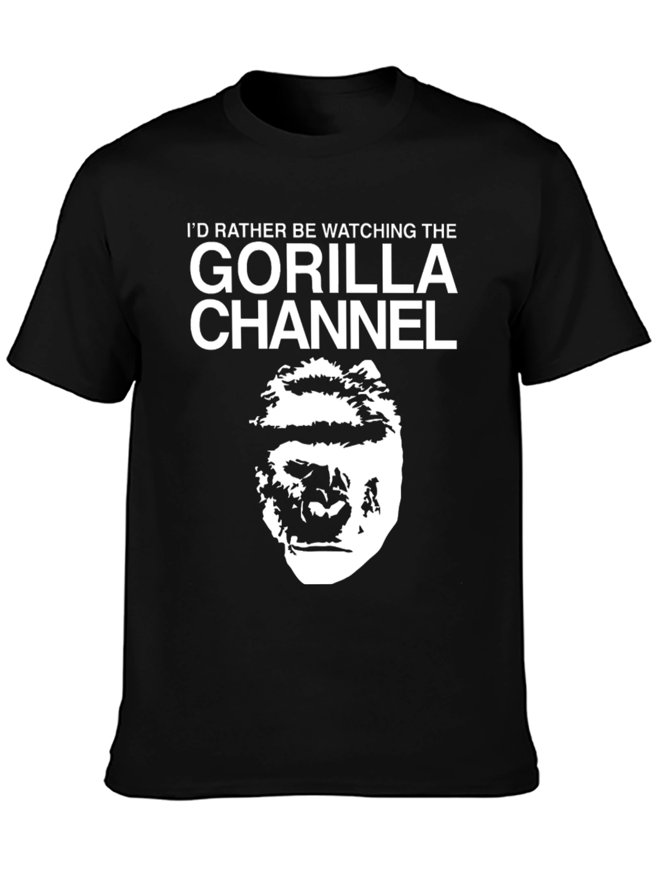 Gorilla Channel Graphic Tee -  Mens Black T-Shirt