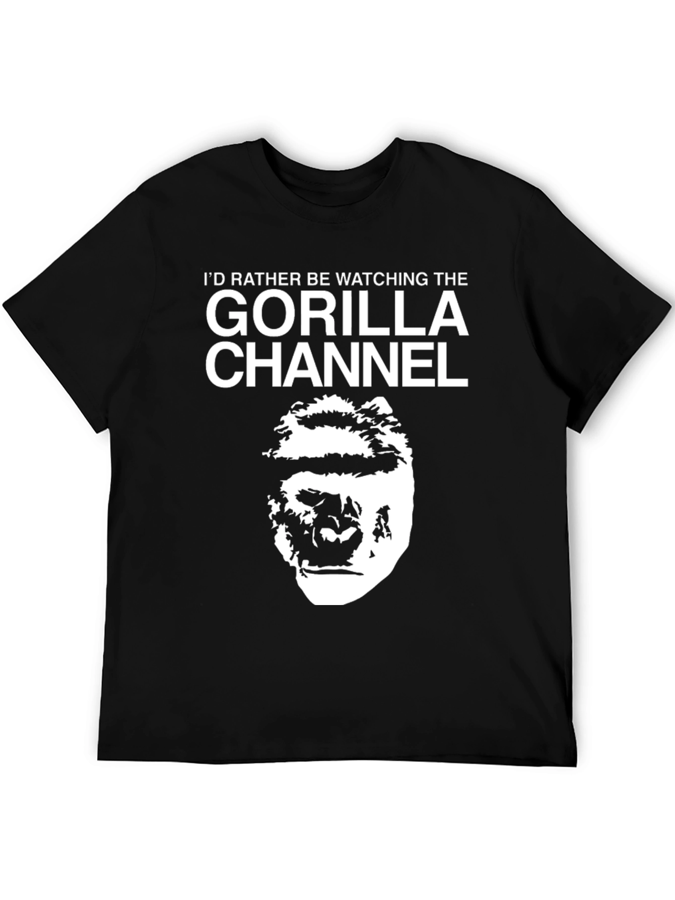 Gorilla Channel Graphic Tee -  Mens Black T-Shirt