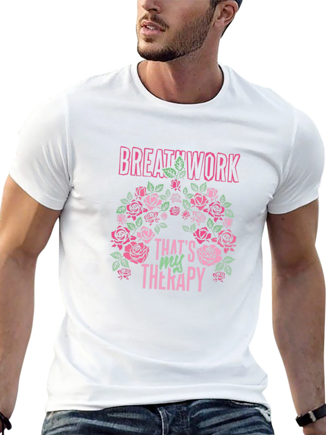 Breathwork Therapy Rose Graphic Tee