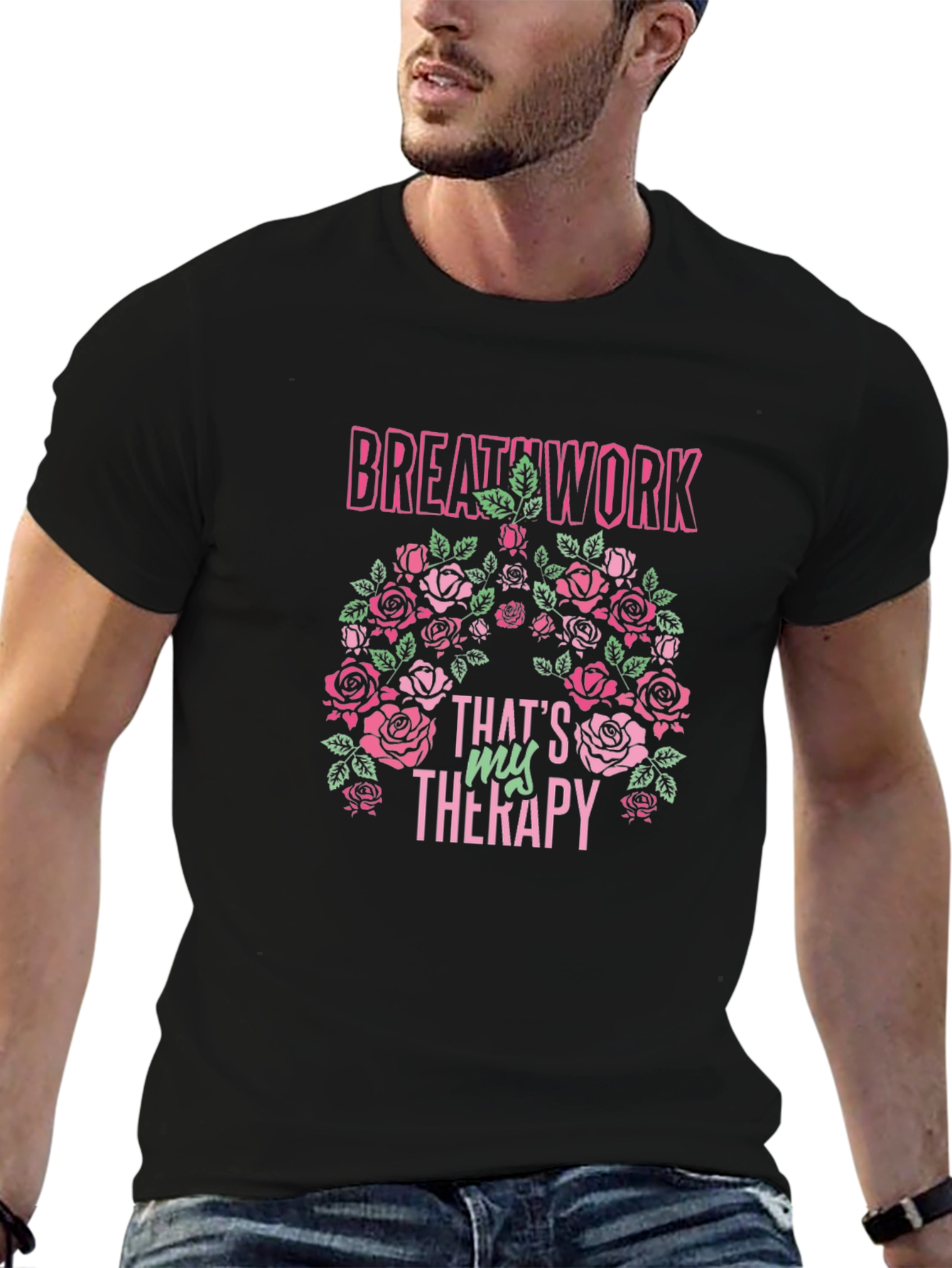Breathwork Therapy Rose Graphic Tee