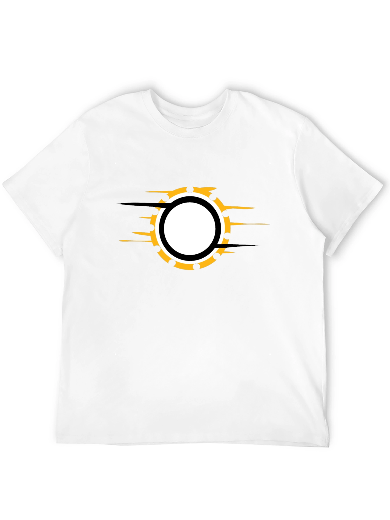 Mens Black Graphic T-Shirt - Circular Design