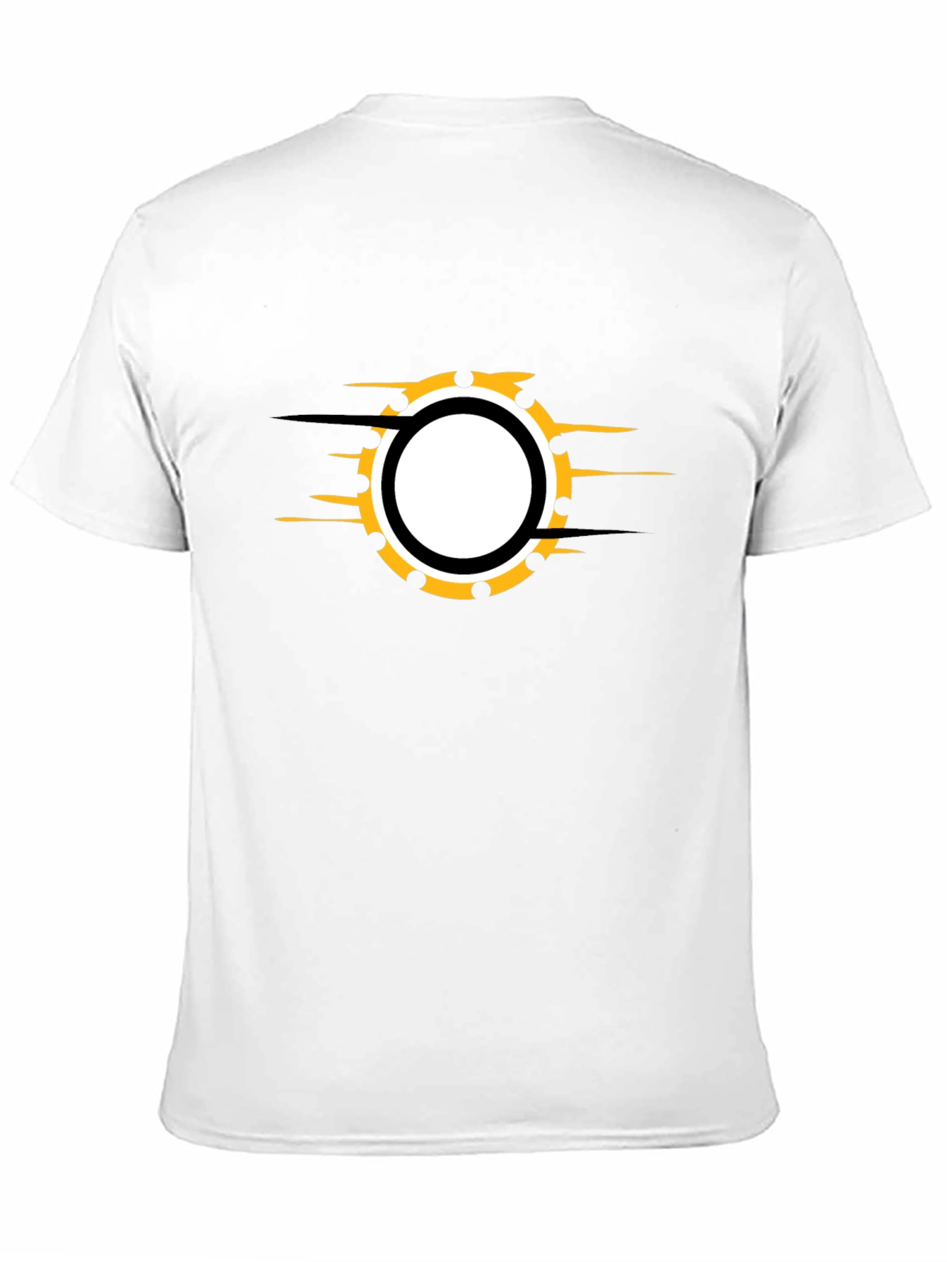 Mens Black Graphic T-Shirt - Circular Design