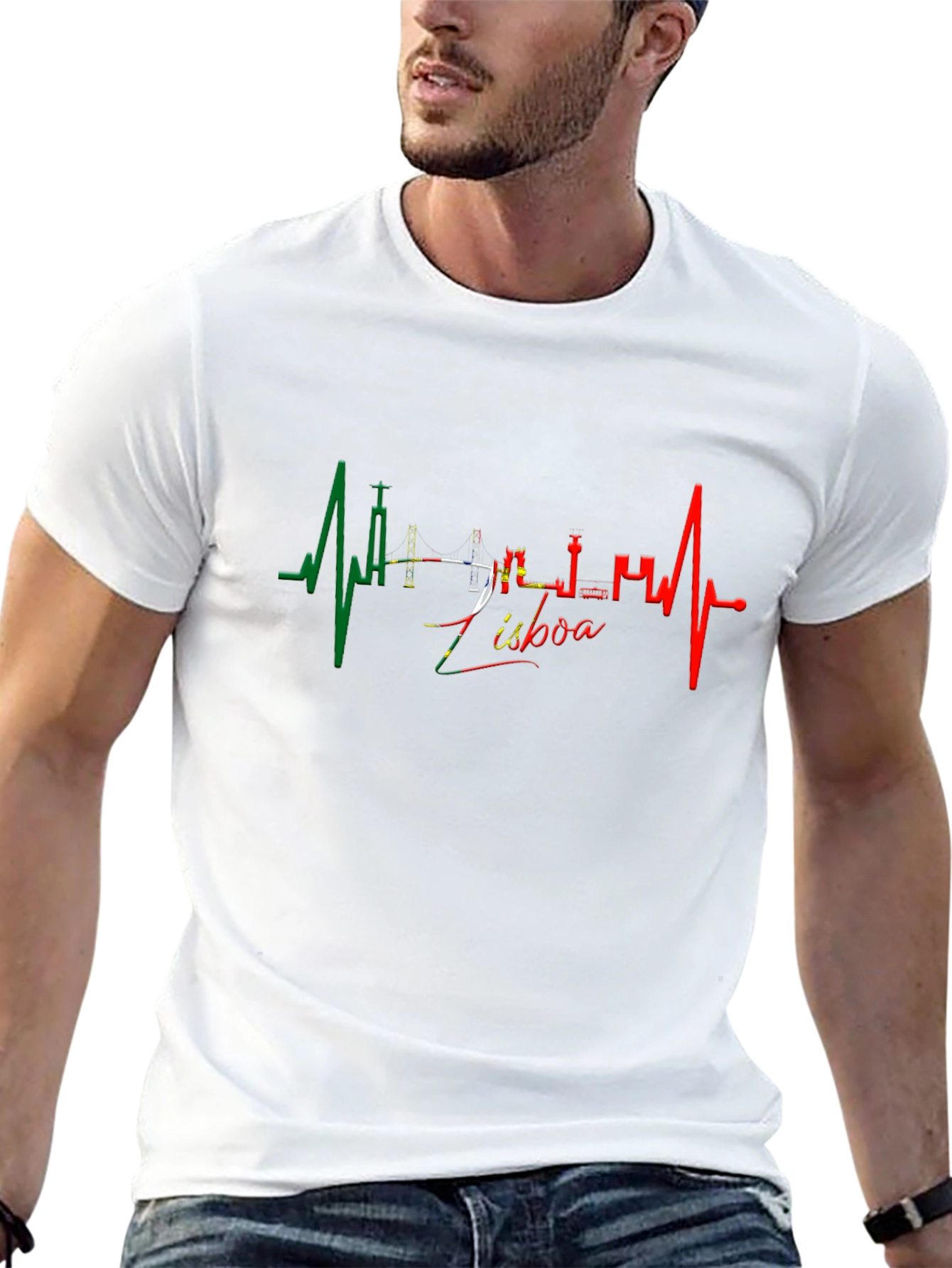 Lisboa Heartbeat Tee - Black