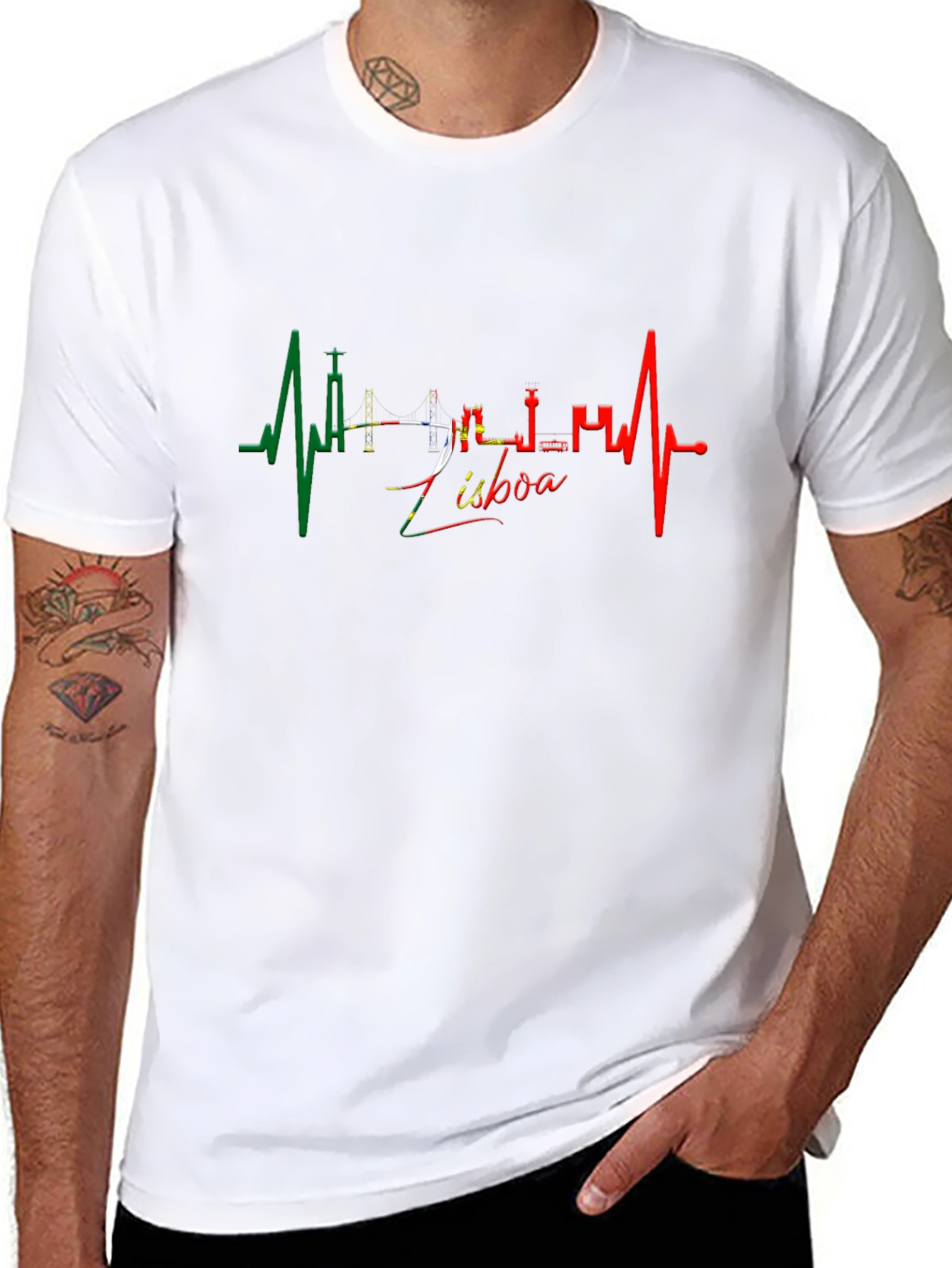 Lisboa Heartbeat Tee - Black