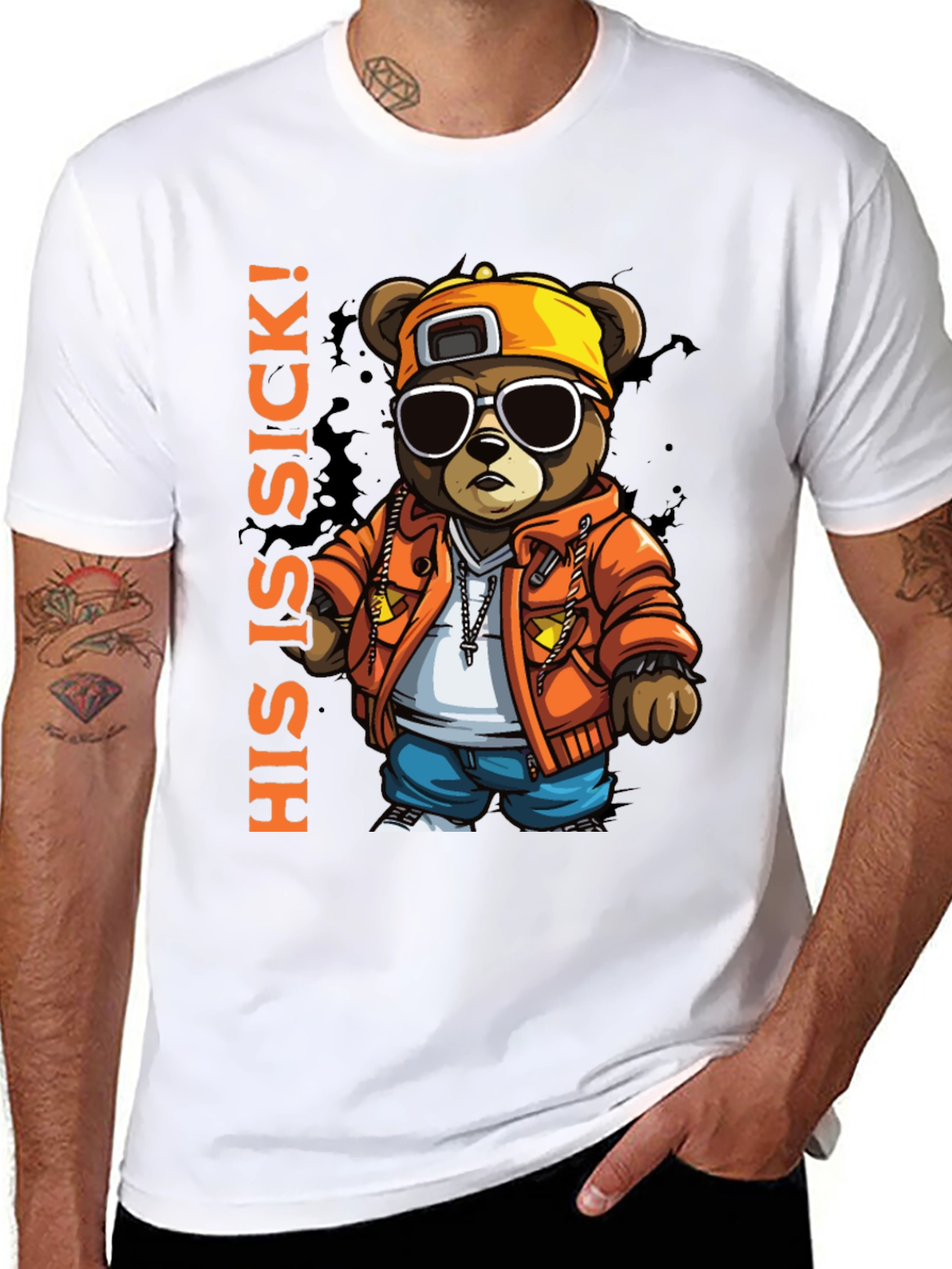 Cool Bear Graphic Tee - HIS IS SICK! Design