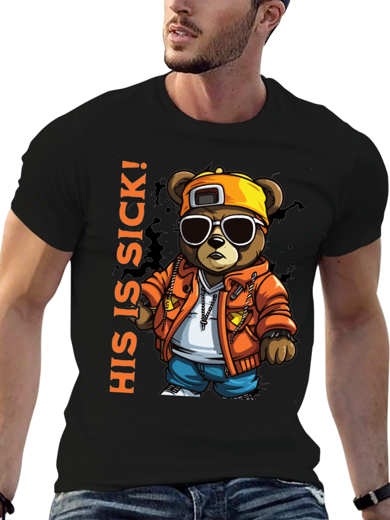 Cool Bear Graphic Tee - HIS IS SICK! Design