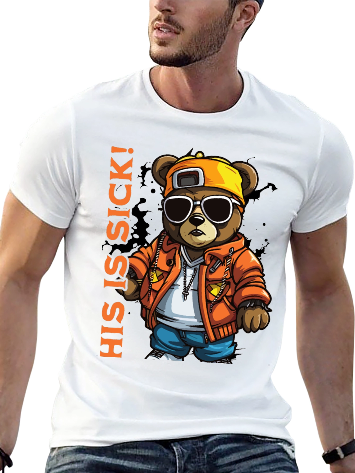 Cool Bear Graphic Tee - HIS IS SICK! Design