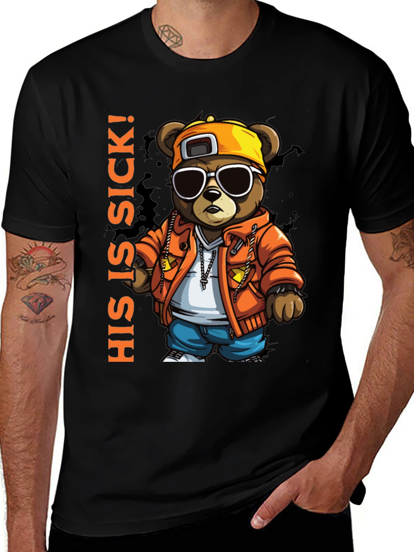 Cool Bear Graphic Tee - HIS IS SICK! Design