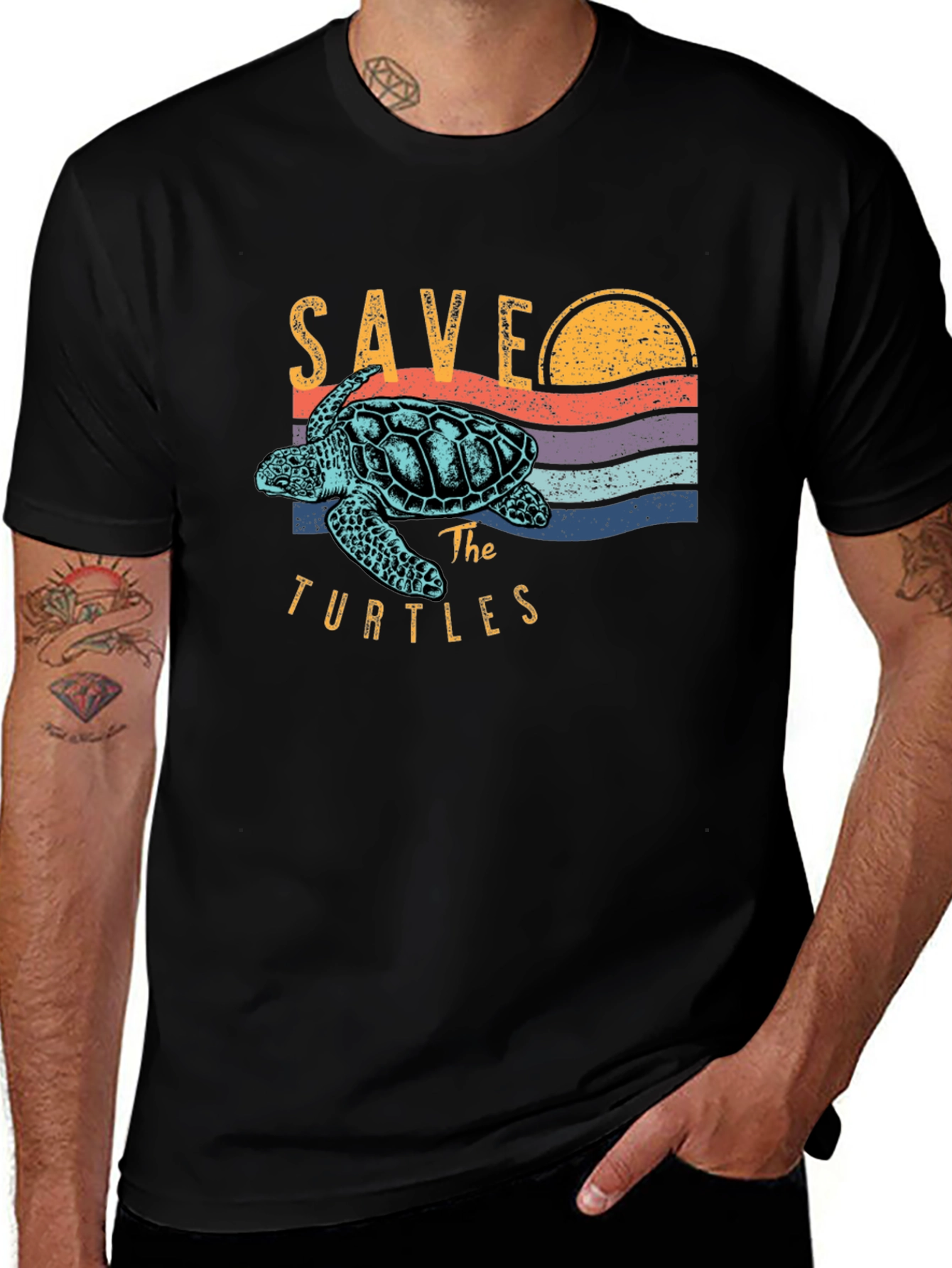 Save the Turtles Graphic T-Shirt
