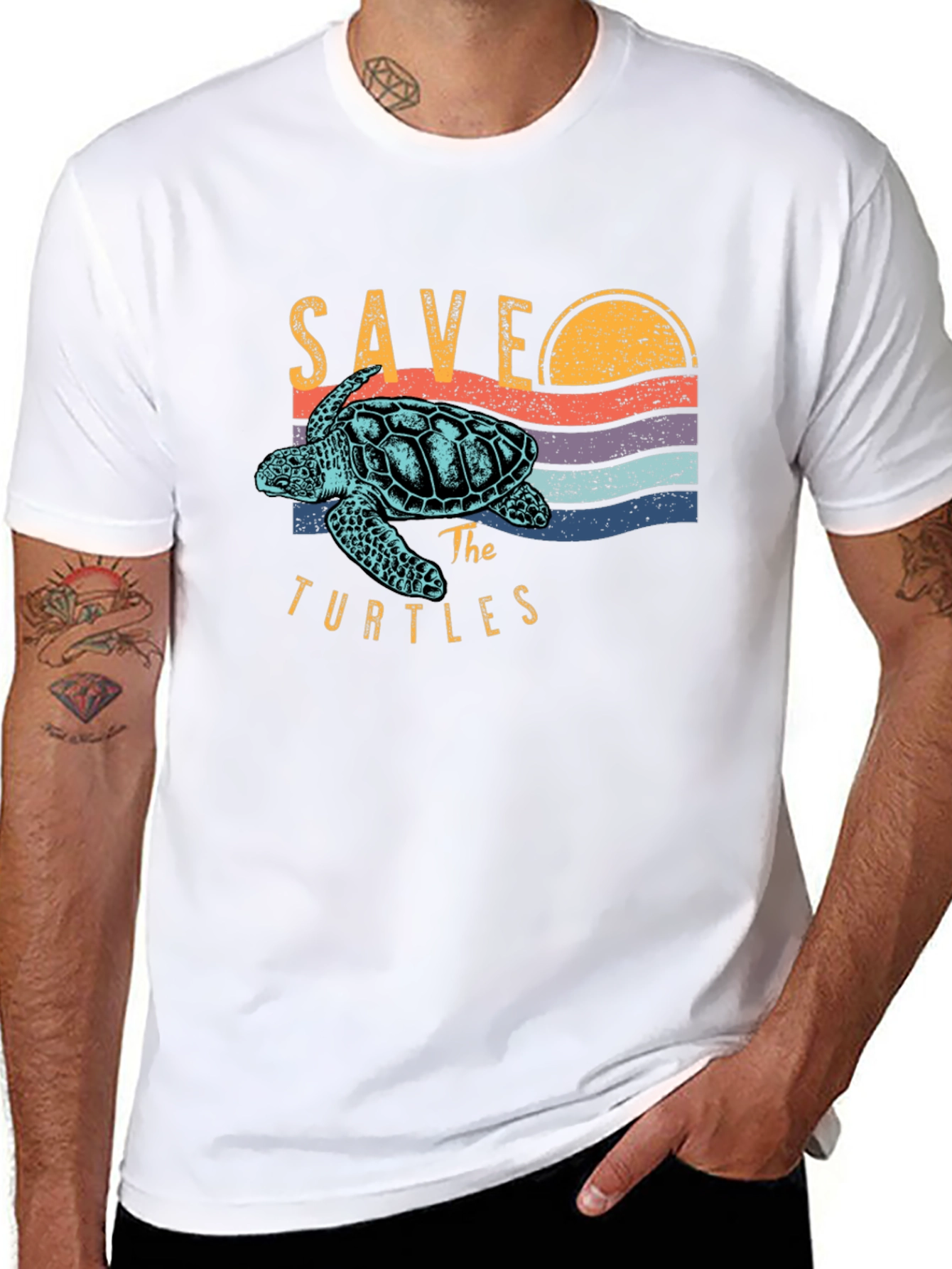 Save the Turtles Graphic T-Shirt