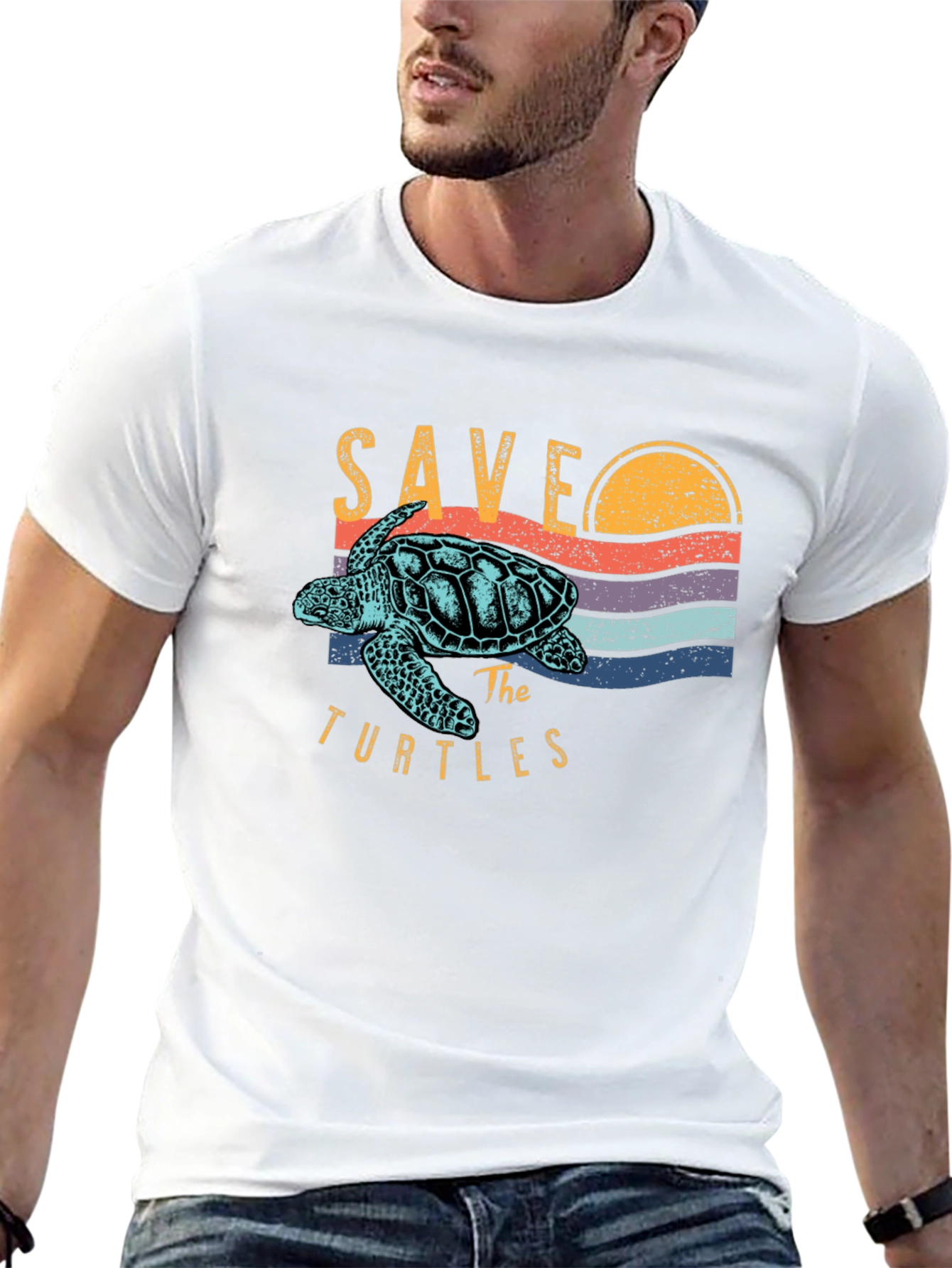 Save the Turtles Graphic T-Shirt