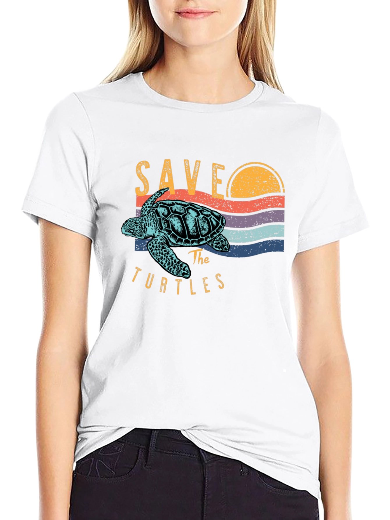 Save the Turtles Graphic T-Shirt