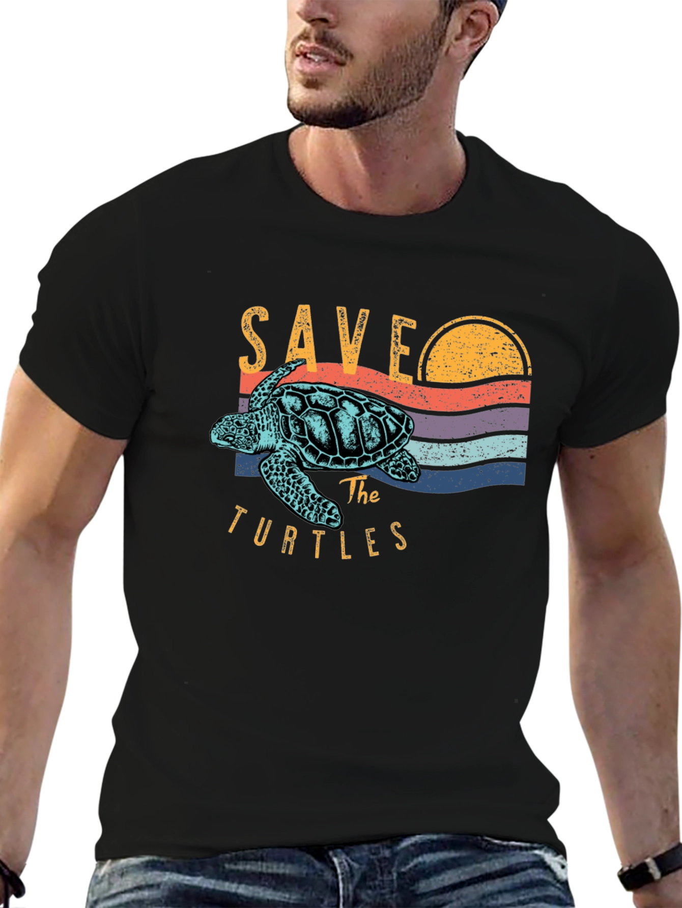 Save the Turtles Graphic T-Shirt