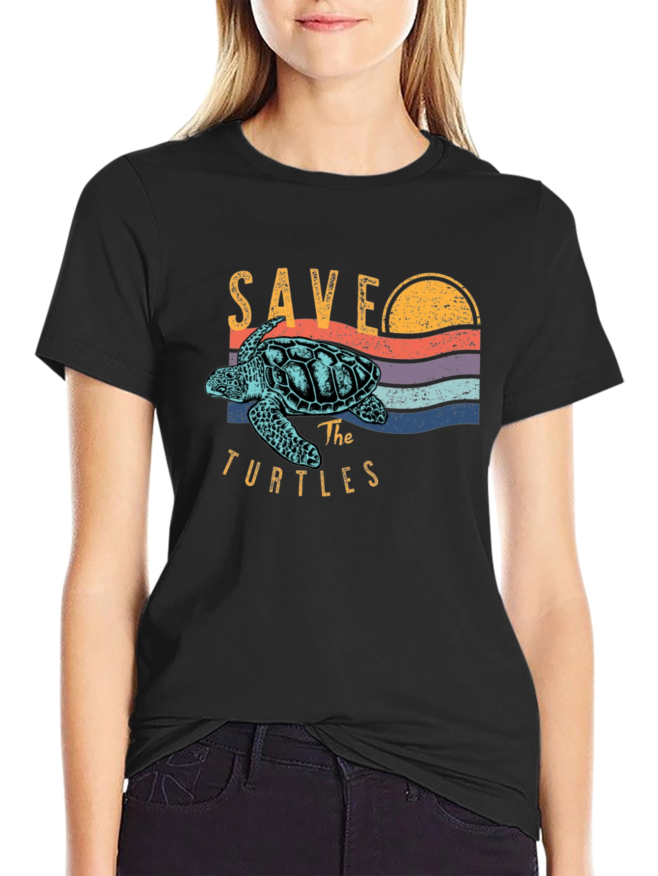 Save the Turtles Graphic T-Shirt