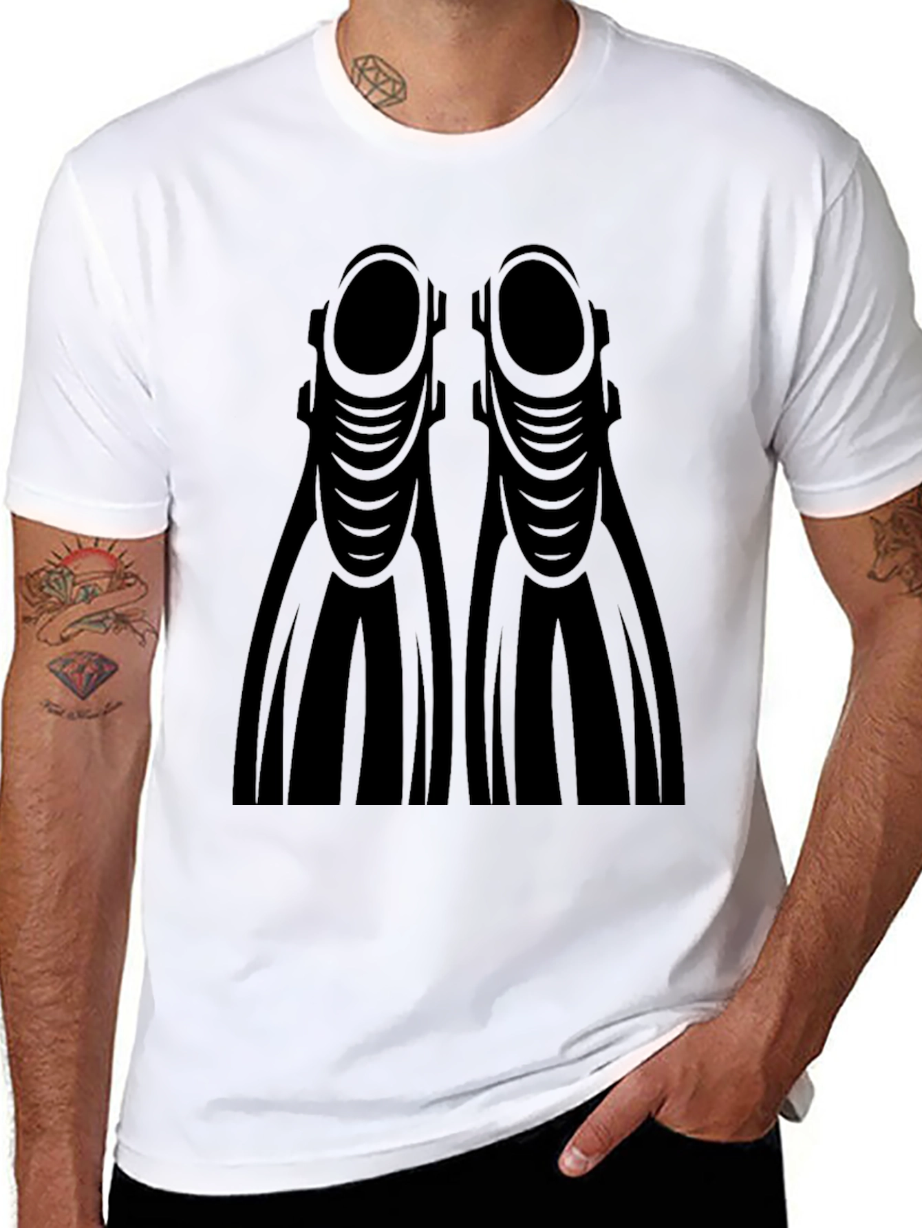 Diving Fins Graphic T-Shirt - Diver Tee