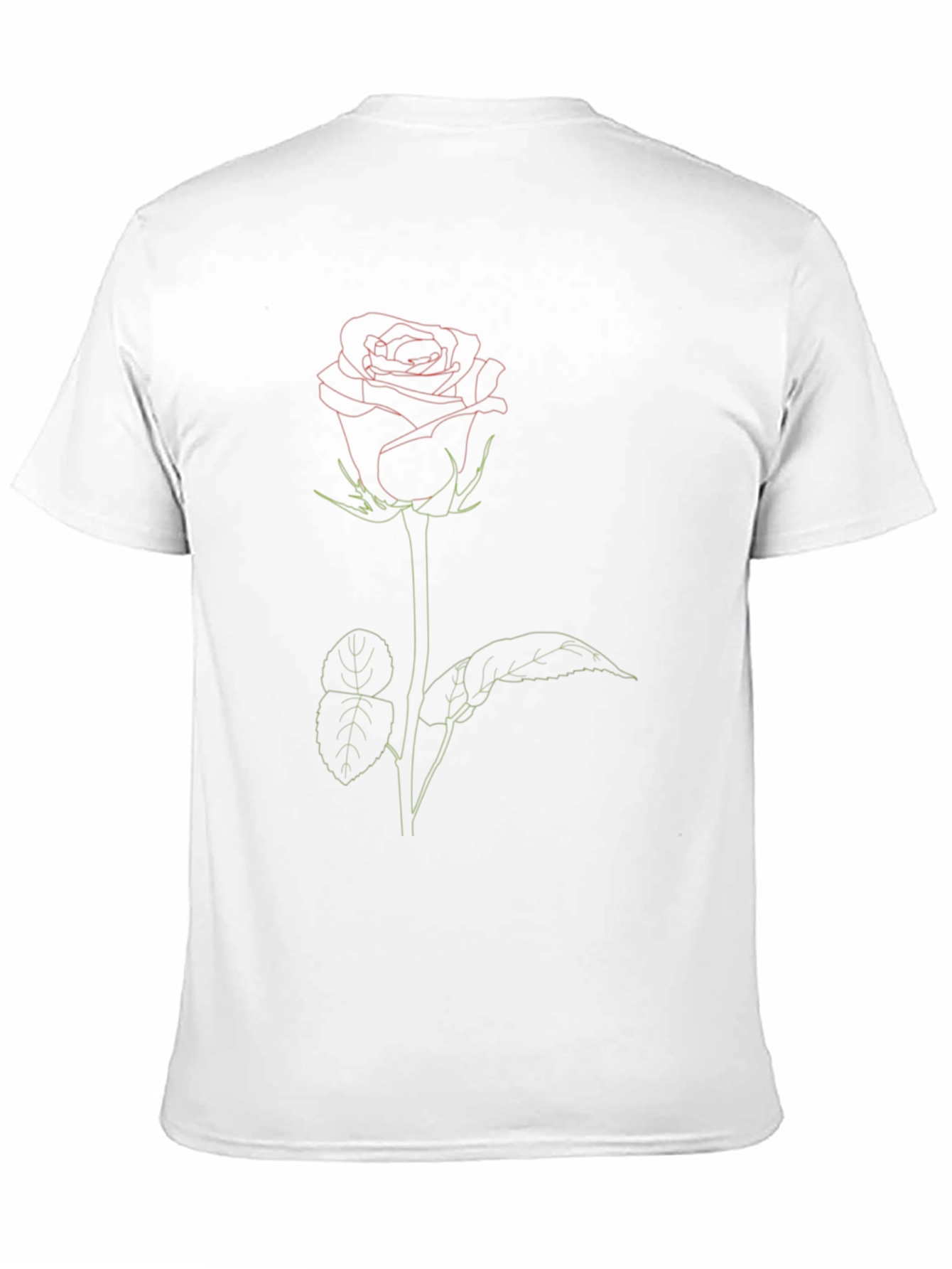 Rose Outline Graphic T-Shirt - Modern Aesthetic