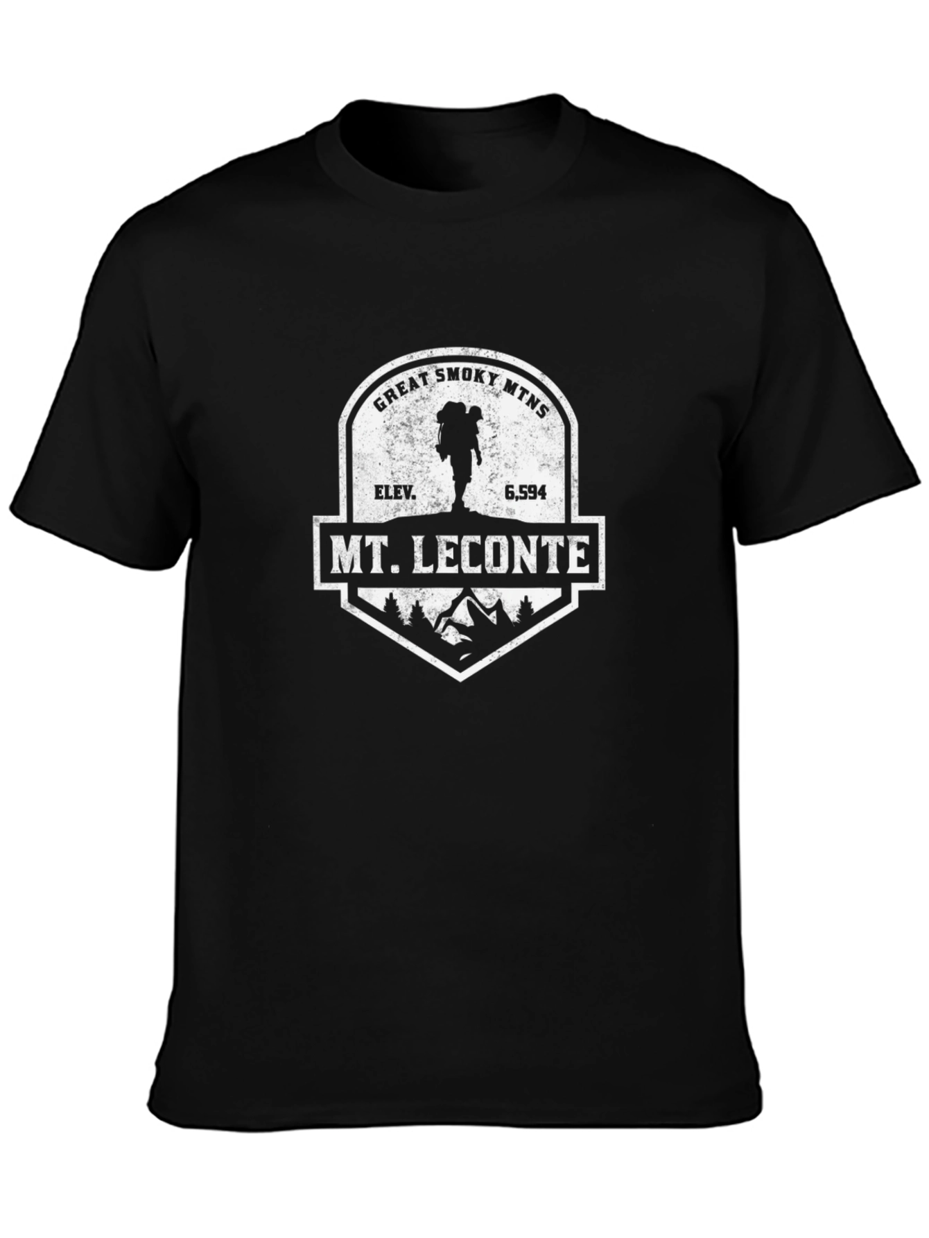 Mt. Le Conte Great Smoky Mtns Black Graphic T-Shirt