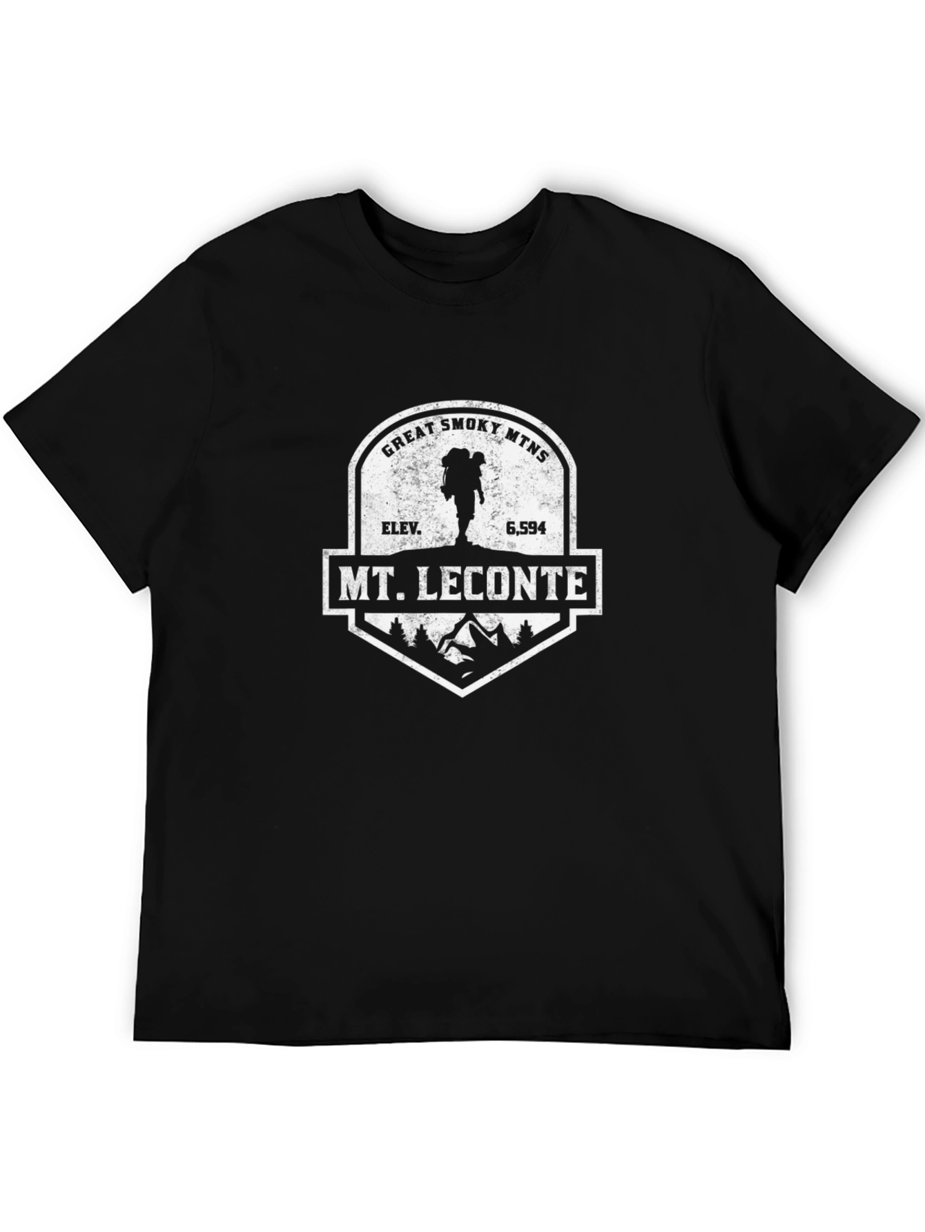 Mt. Le Conte Great Smoky Mtns Black Graphic T-Shirt