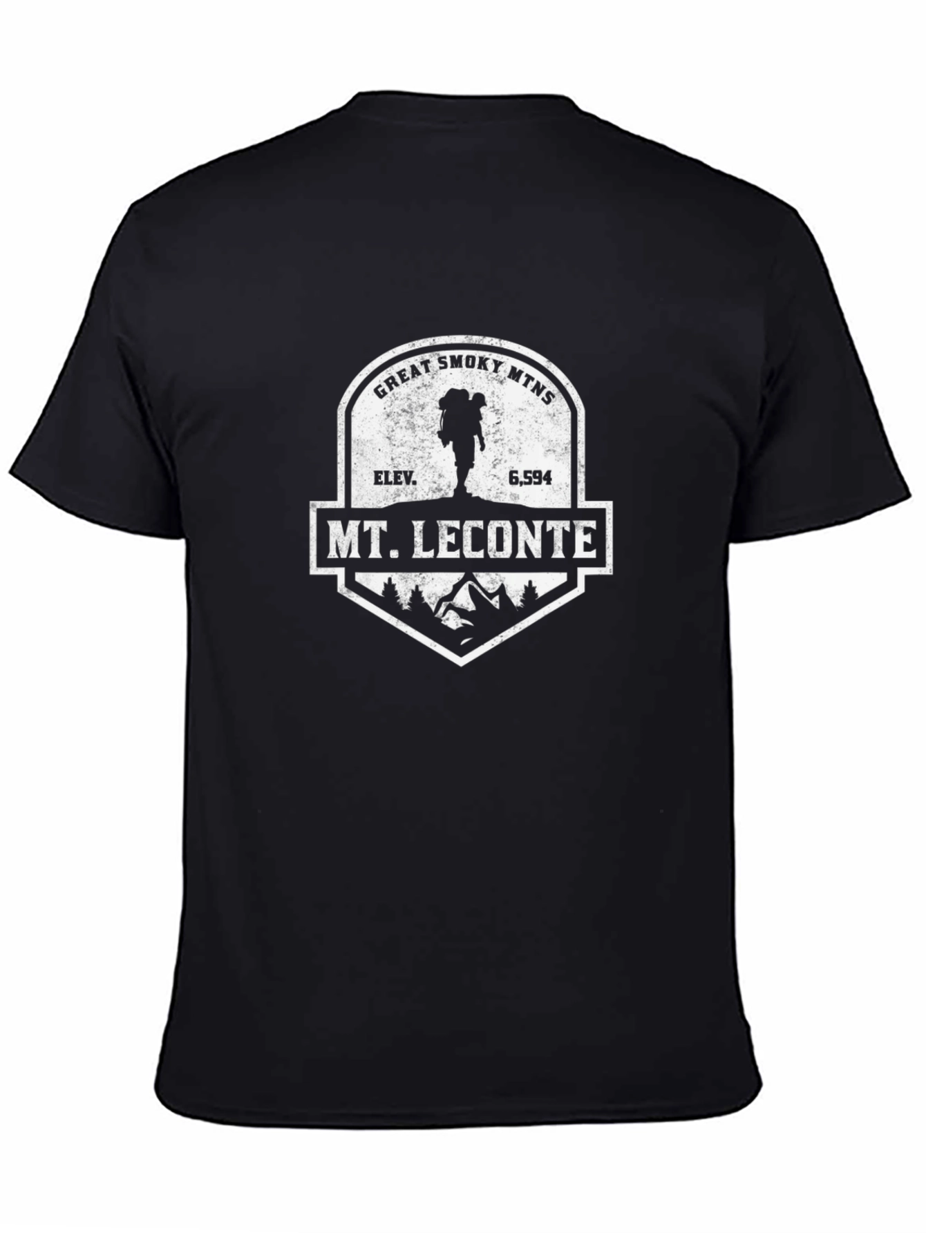 Mt. Le Conte Great Smoky Mtns Black Graphic T-Shirt