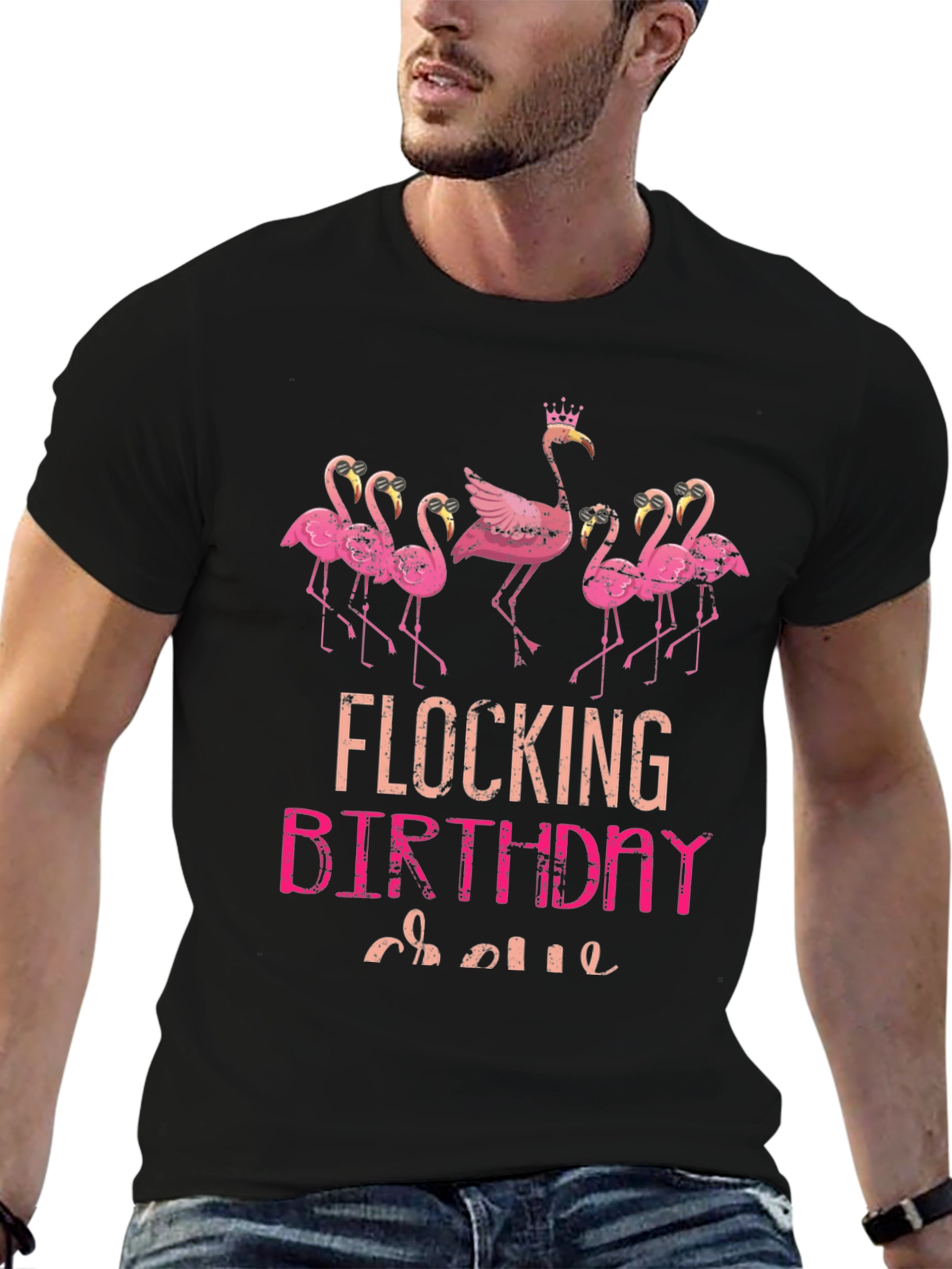 Flocking Birthday T-Shirt