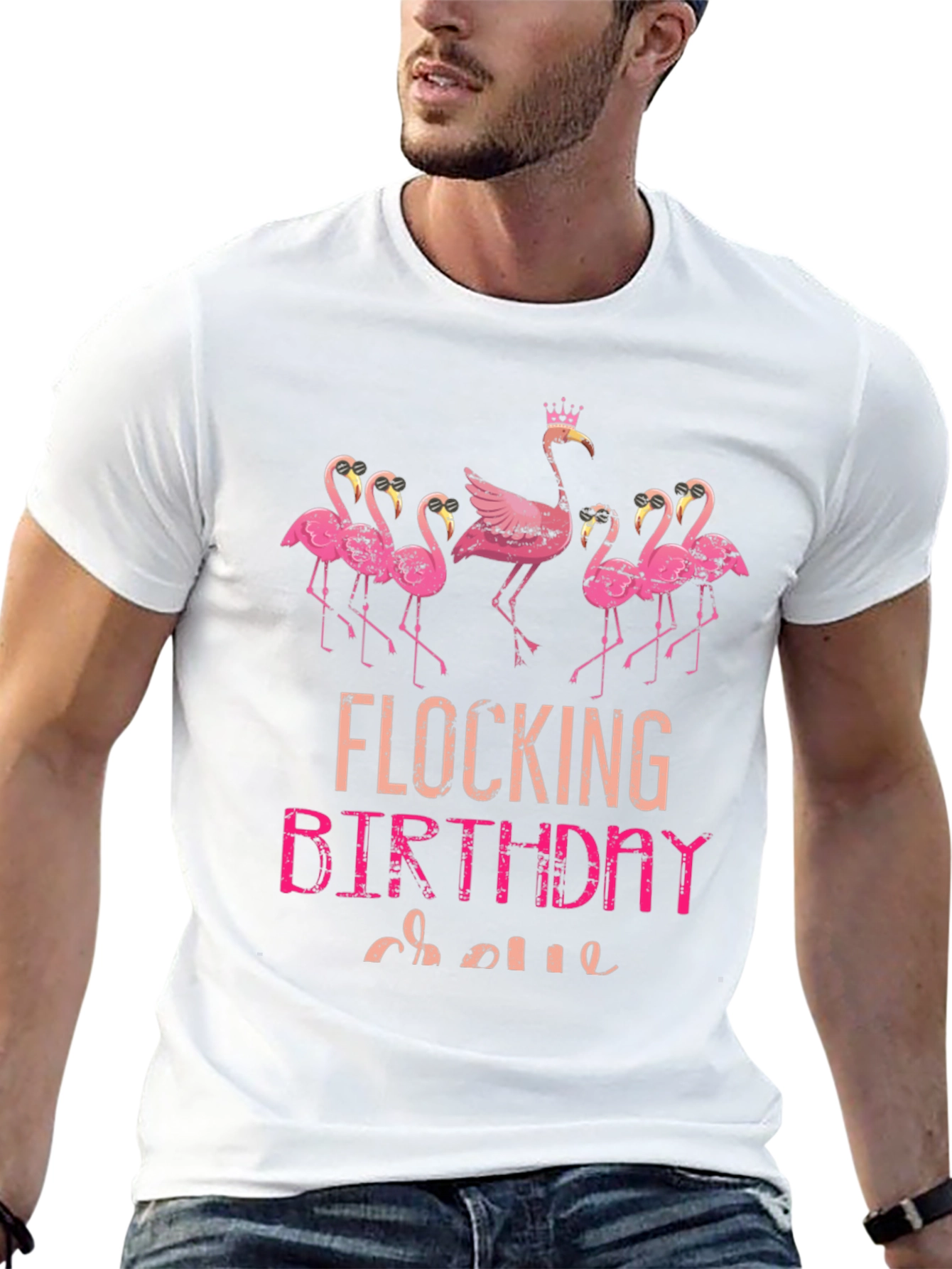 Flocking Birthday T-Shirt