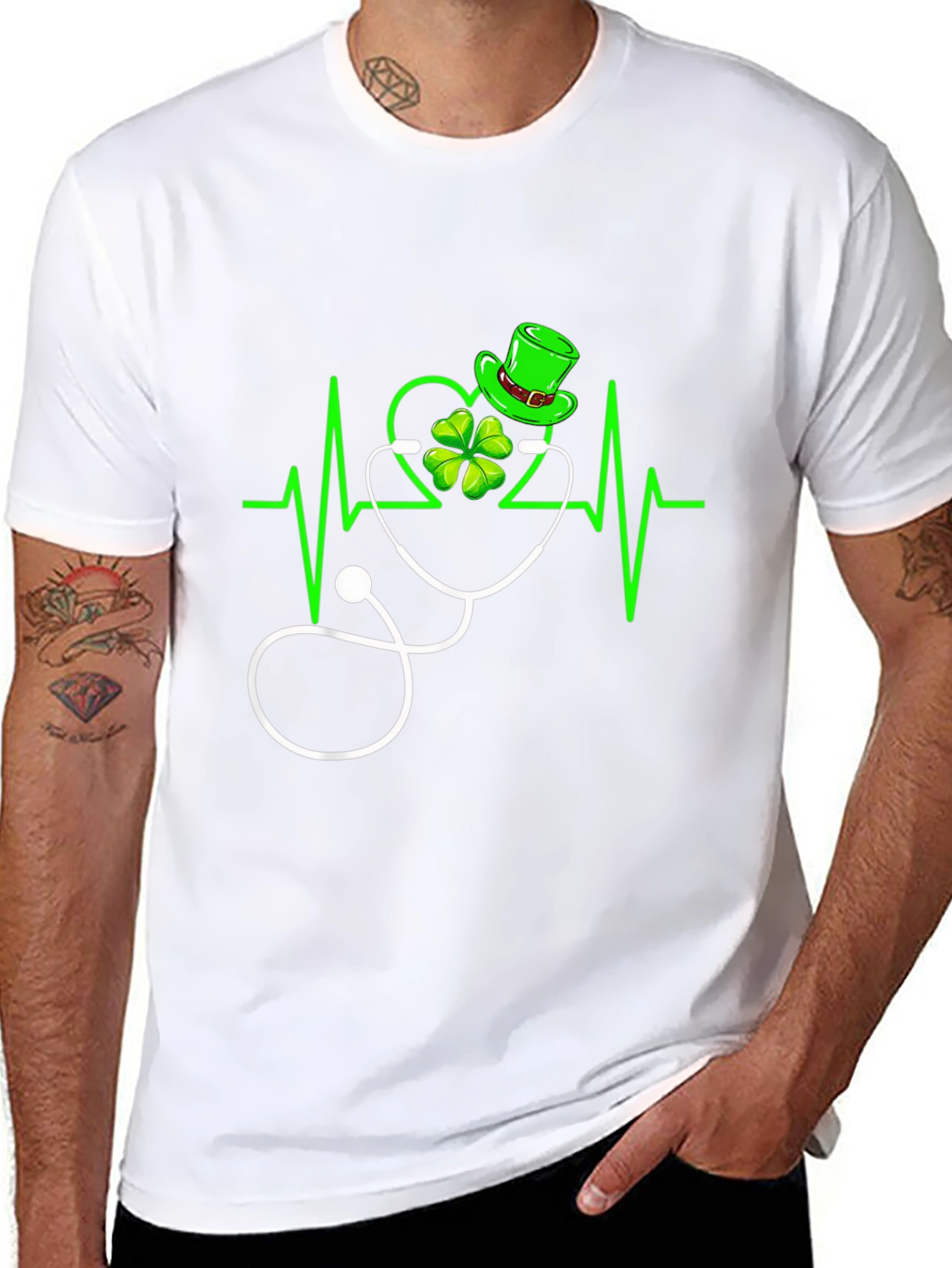 St. Patricks Day Doctor Heartbeat T-Shirt