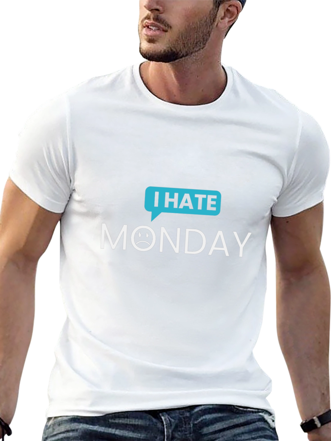 I Hate Monday Graphic Tee - Black Casual T-Shirt