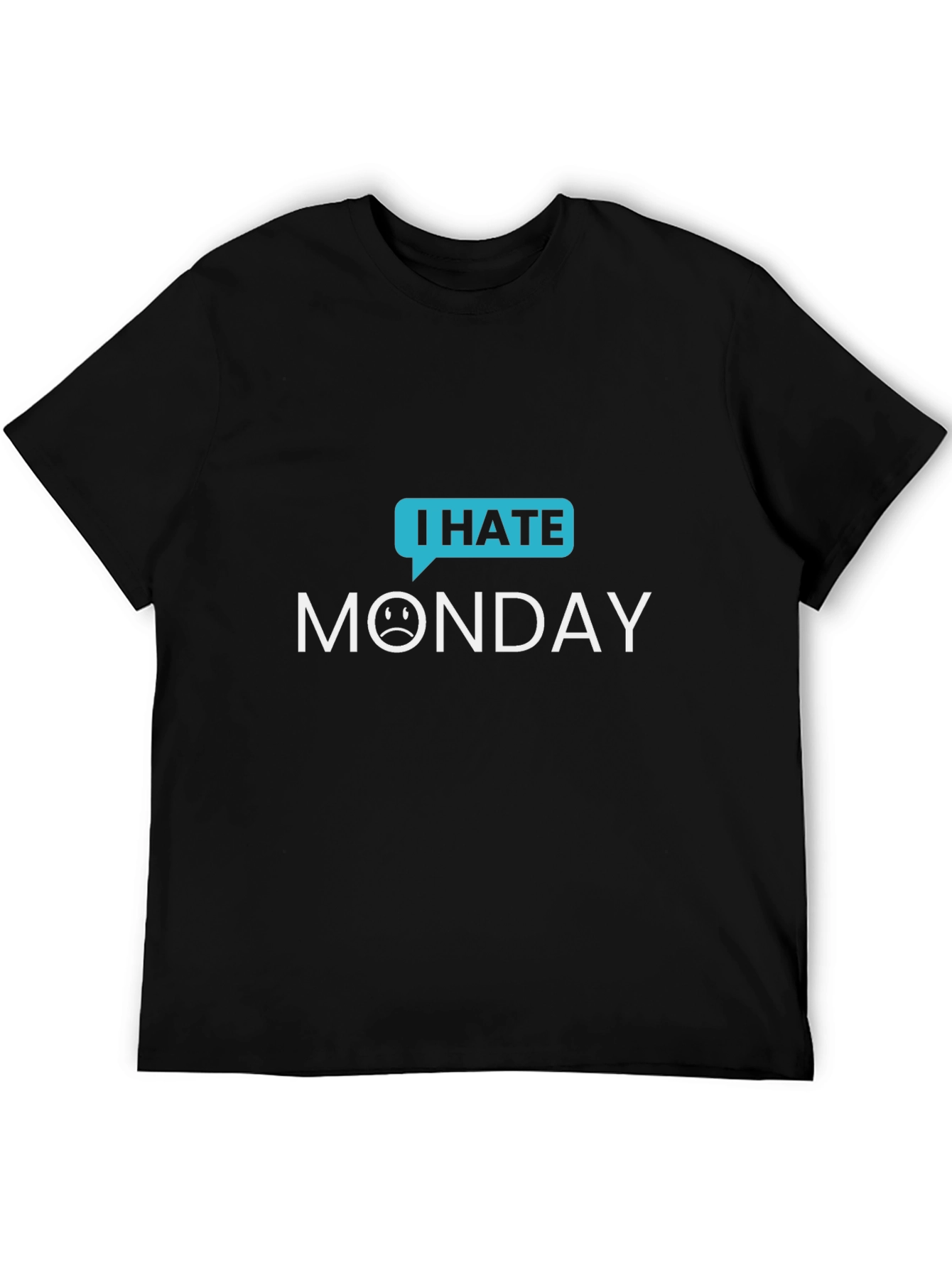 I Hate Monday Graphic Tee - Black Casual T-Shirt