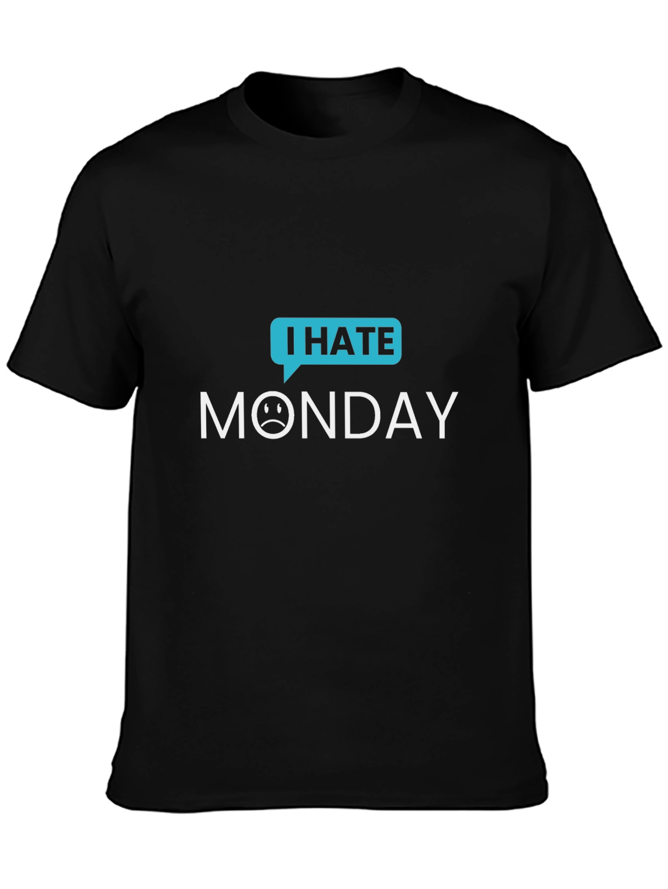 I Hate Monday Graphic Tee - Black Casual T-Shirt