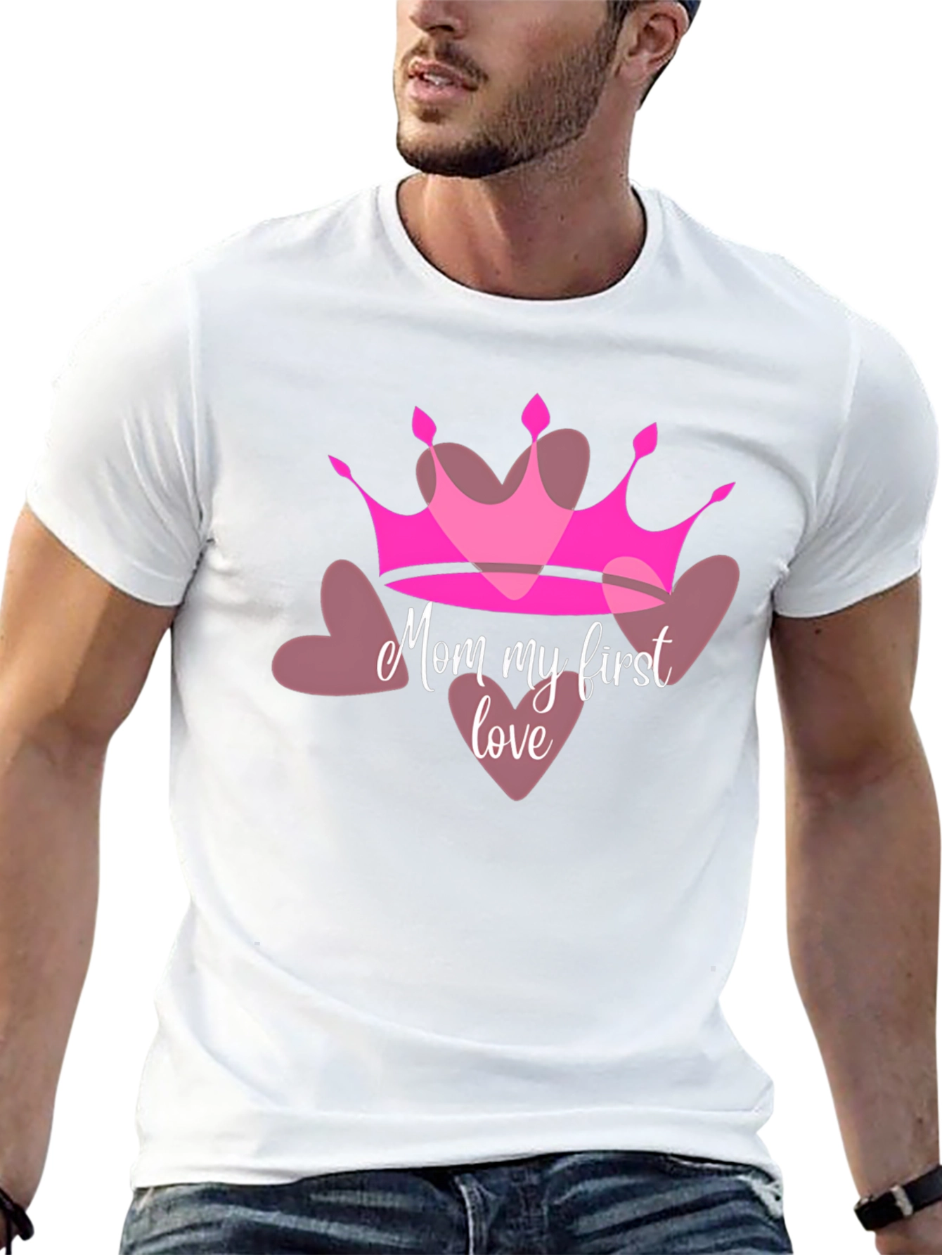 Mom My First Love Crown Heart T-Shirt