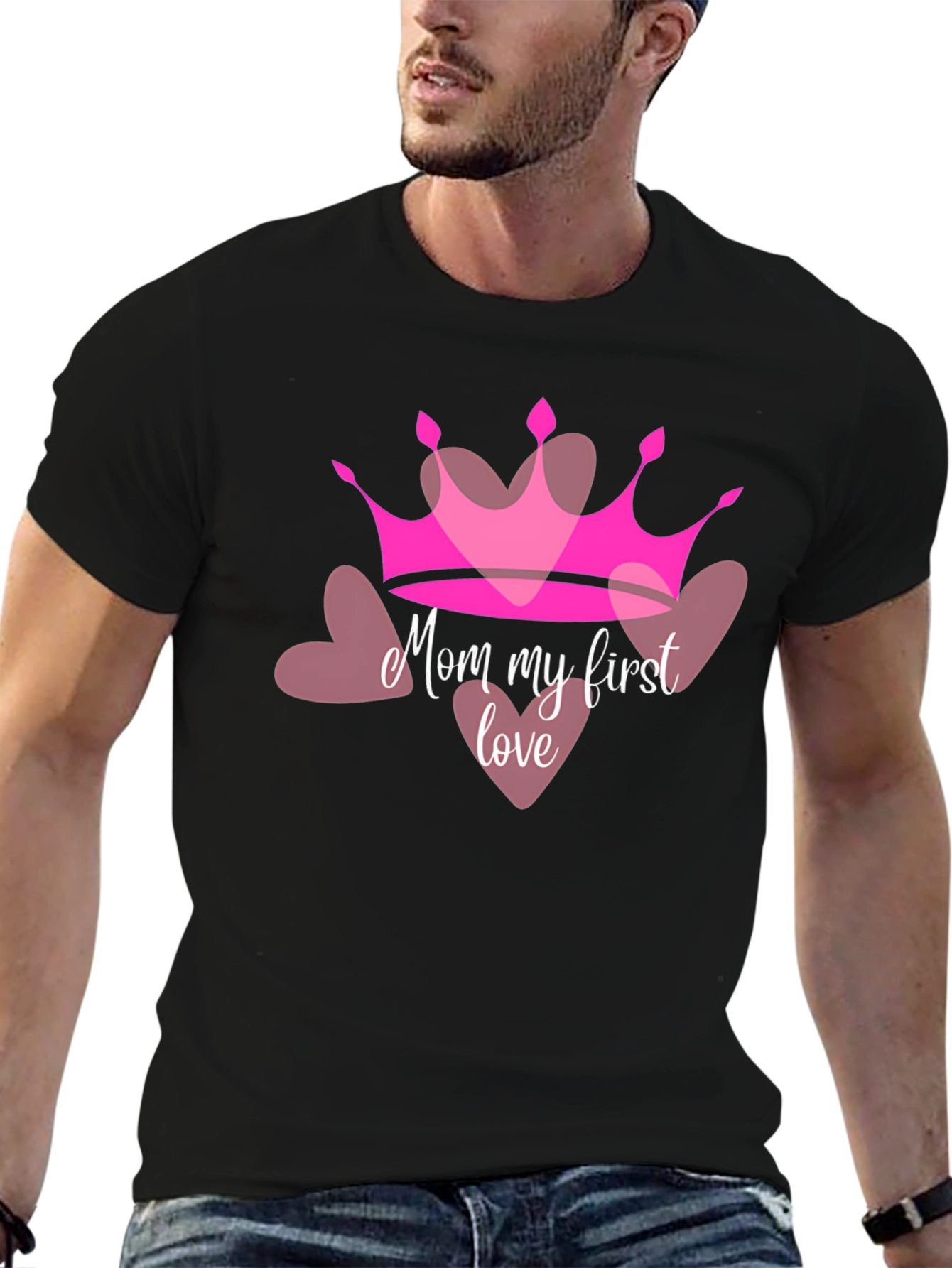 Mom My First Love Crown Heart T-Shirt