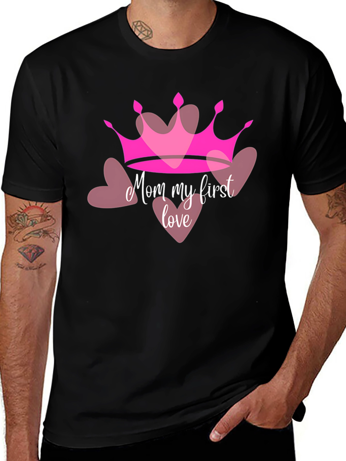 Mom My First Love Crown Heart T-Shirt