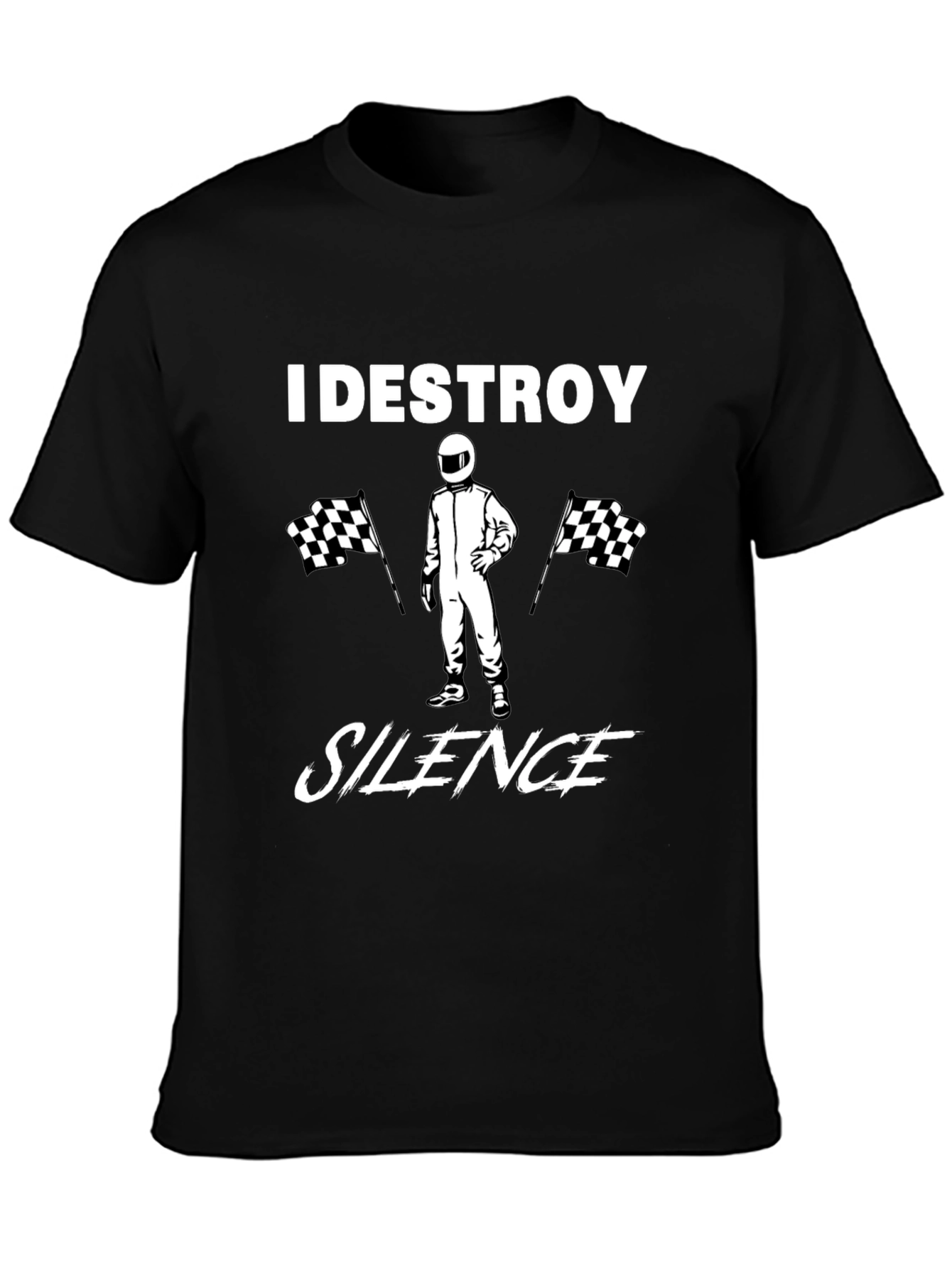 I Destroy Silence Black Graphic Tee